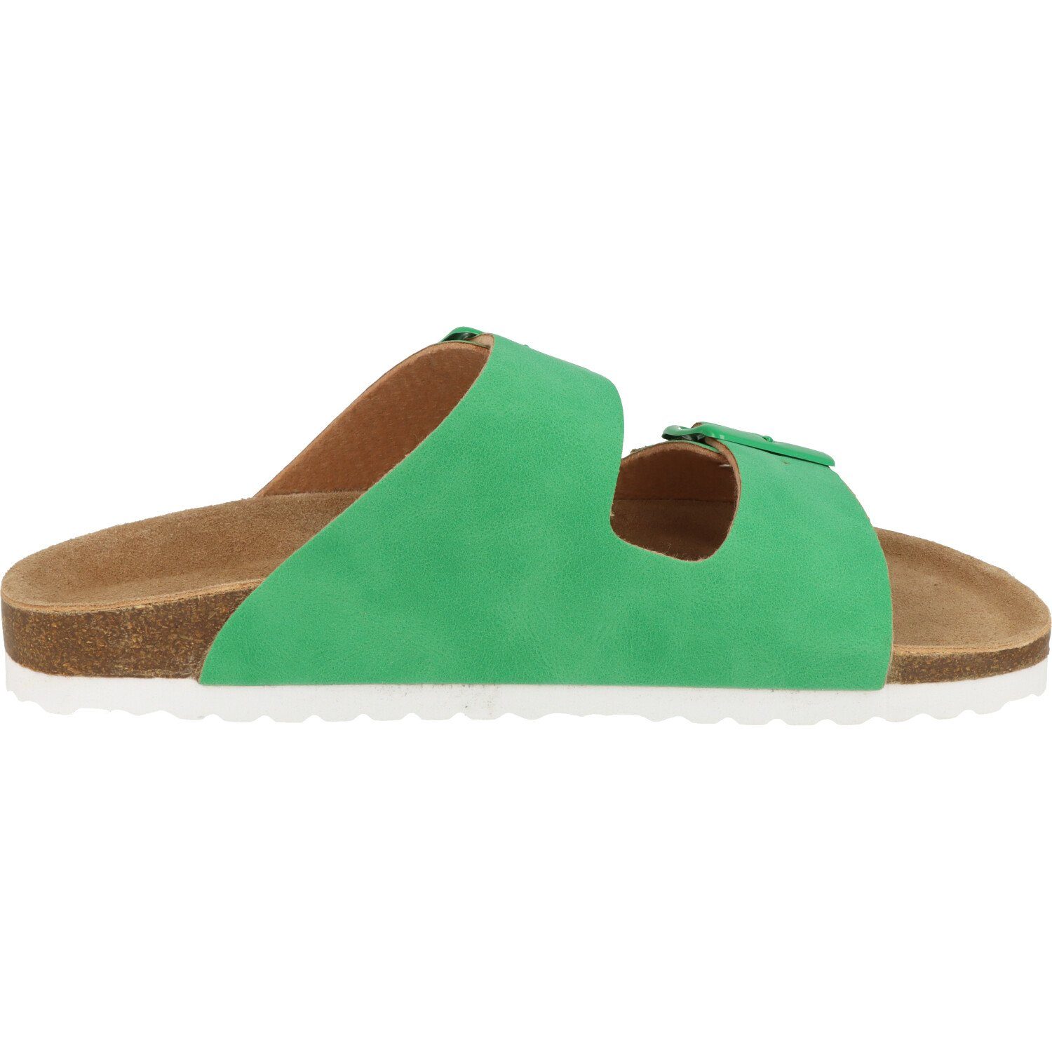 Pantolette Schuhe Komfort Green Damen of piece 274-022 mind. Sandale Lederfußbett
