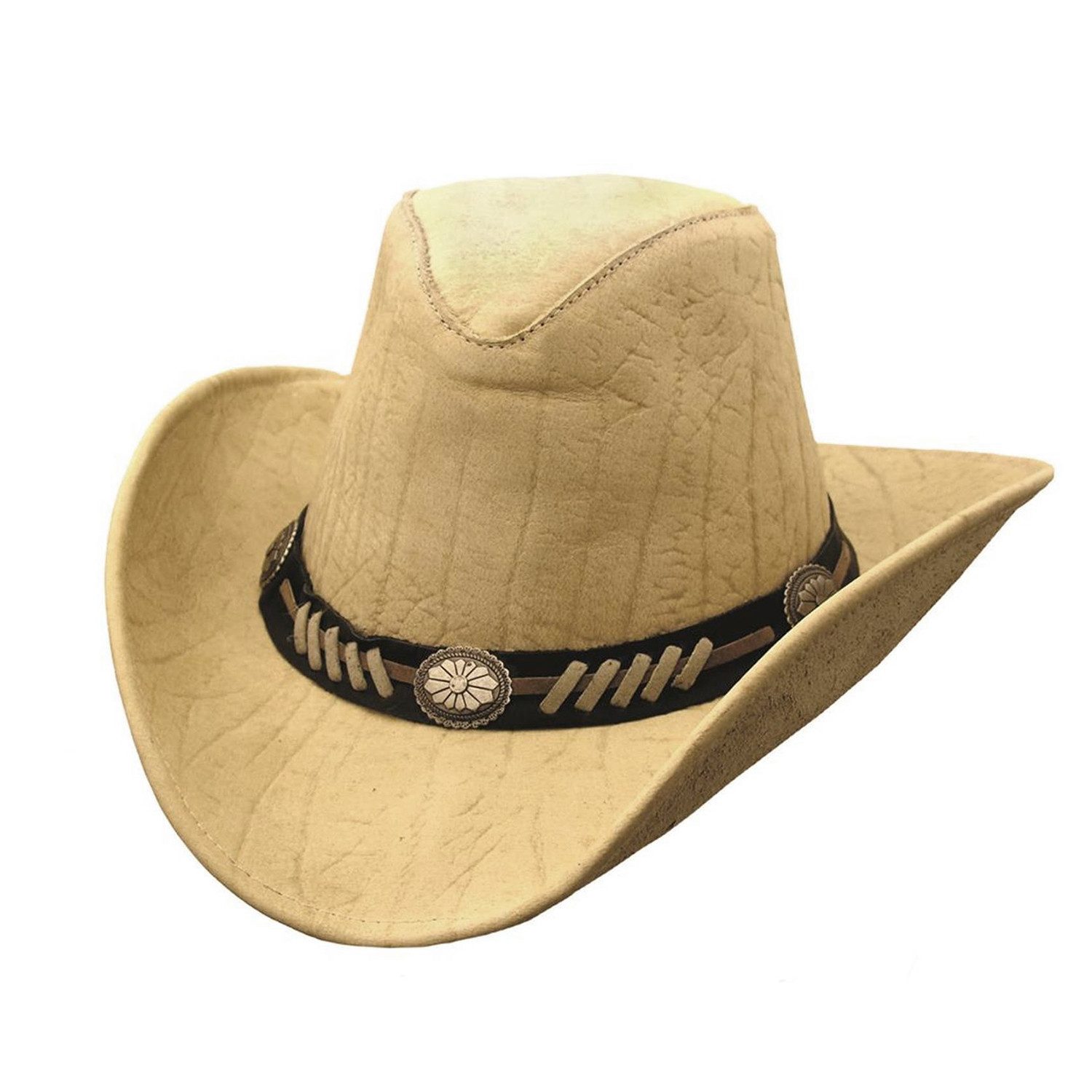 Outbacker Cowboyhut Cowboy Lederhut mit formbarer Krempe und UPF 50+ Schutz