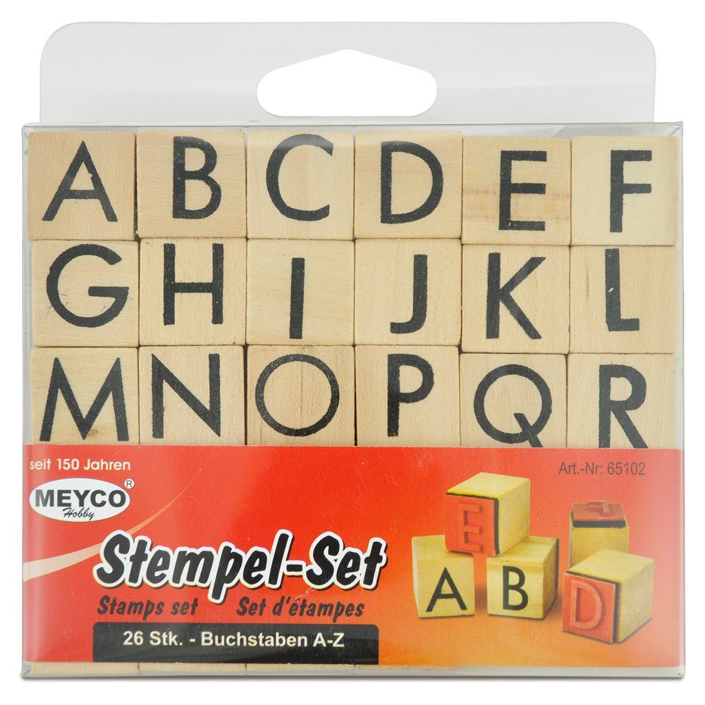 MEYCO Hobby Stempel Stempel Set, ABC Buchstaben, 26 Stempel per Set