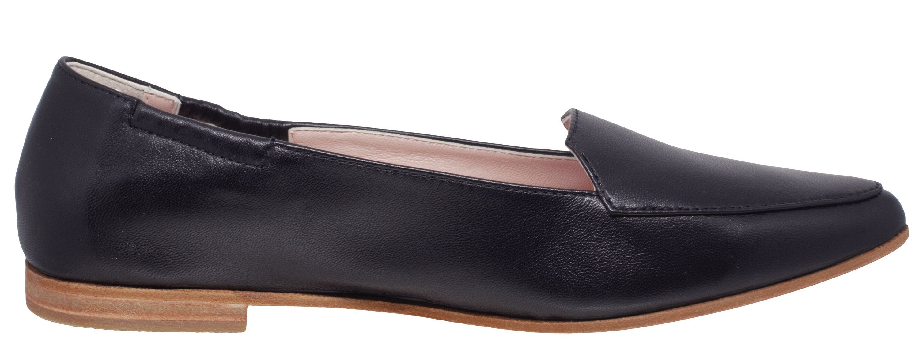 Gallucci Ballerinas von Gallucci 20001 Leder Klassisch Schmal Schwarz Nero Pumps