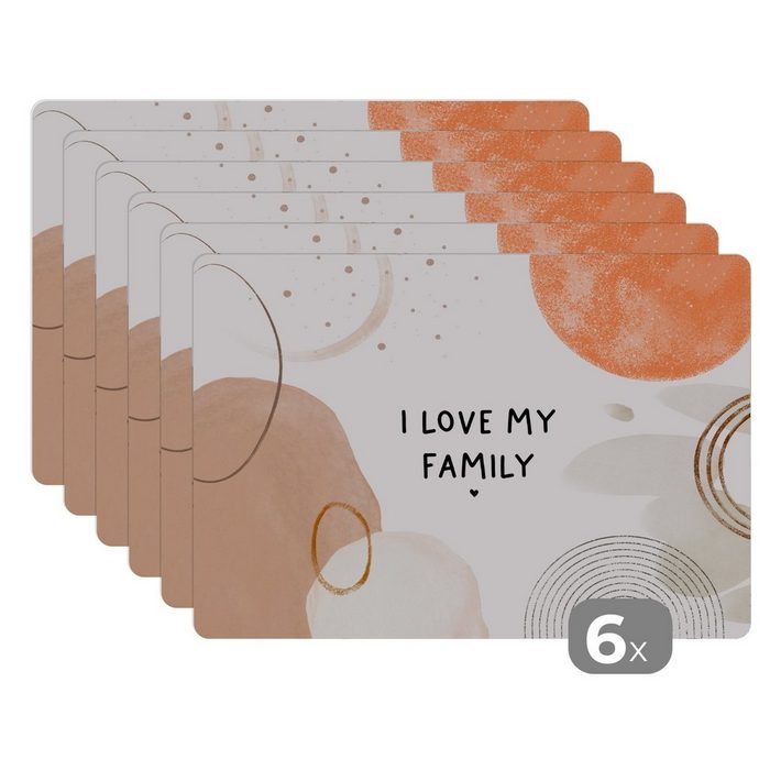 Platzset Liebe macht eine Familie Zitate Sprichwörter MuchoWow (6