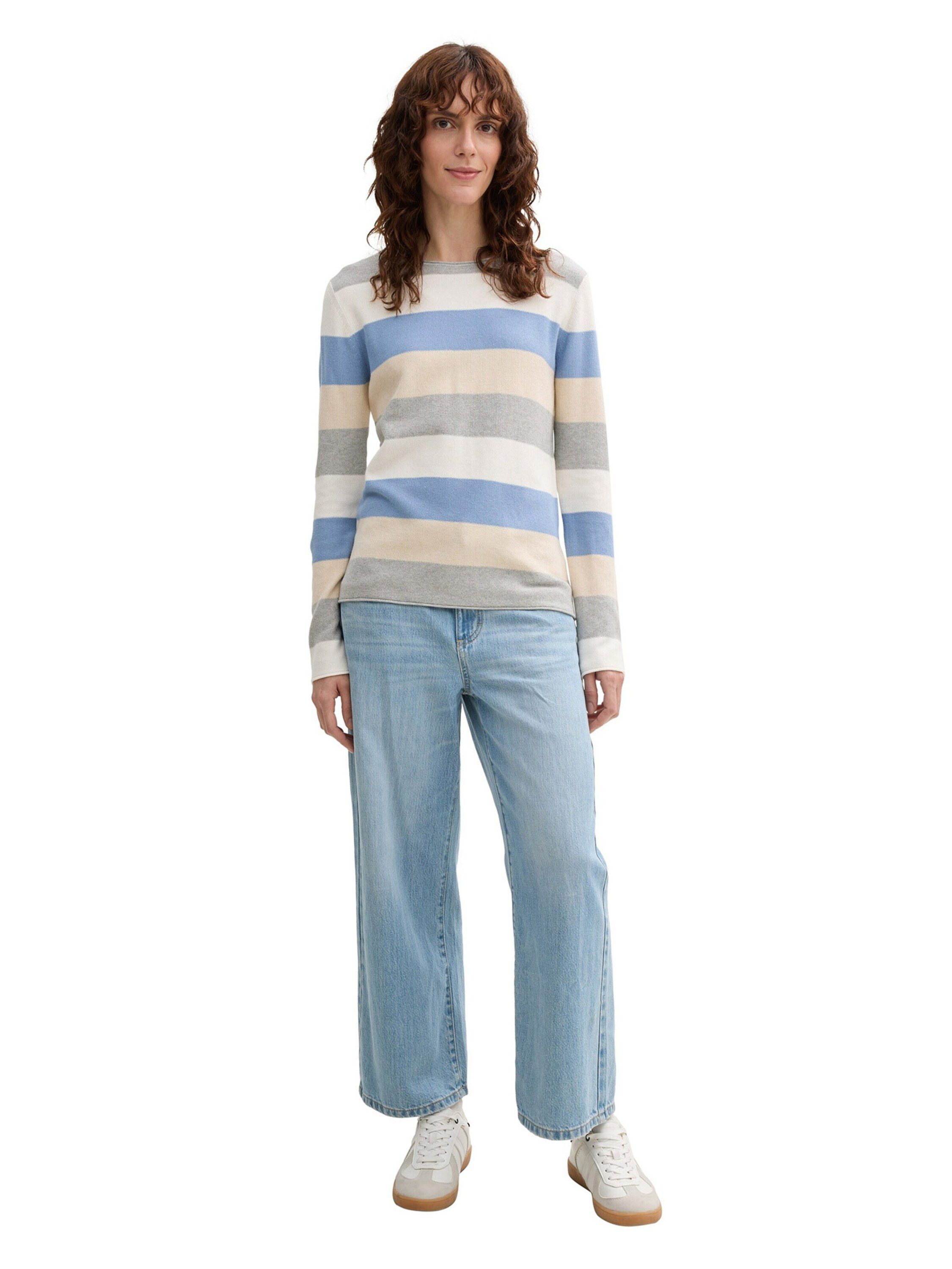 TOM TAILOR Rundhalspullover (1-tlg) Plain/ohne Details