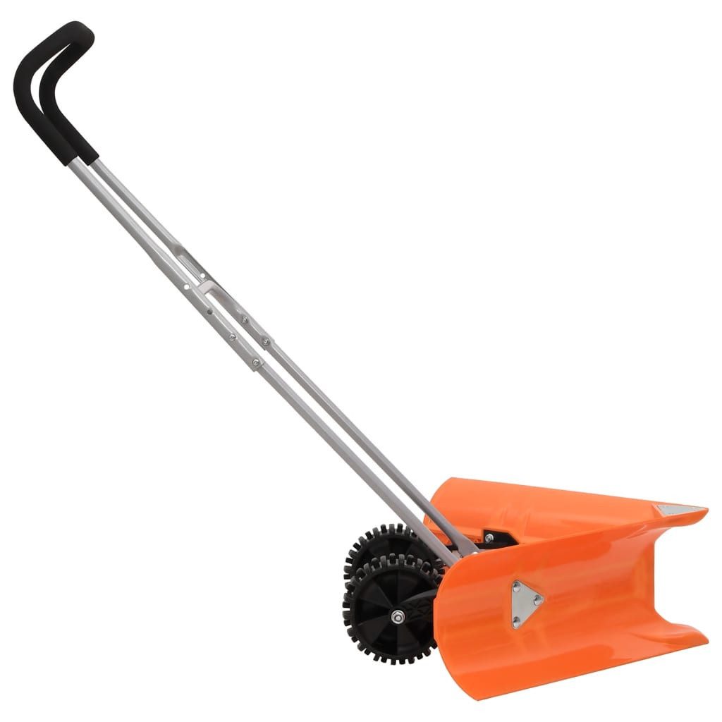 vidaXL Schneeschieber 77 cm Schneeschieber mit Teleskopgriff 77x57cm aus Stahl für effizient
