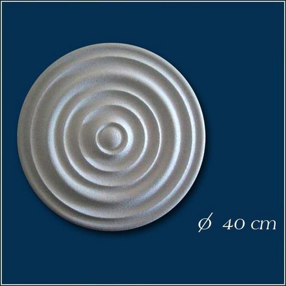 mm, Durchmesser PROVISTON Polystyrol, Stuckrosette, Weiß 400 Wanddekoobjekt