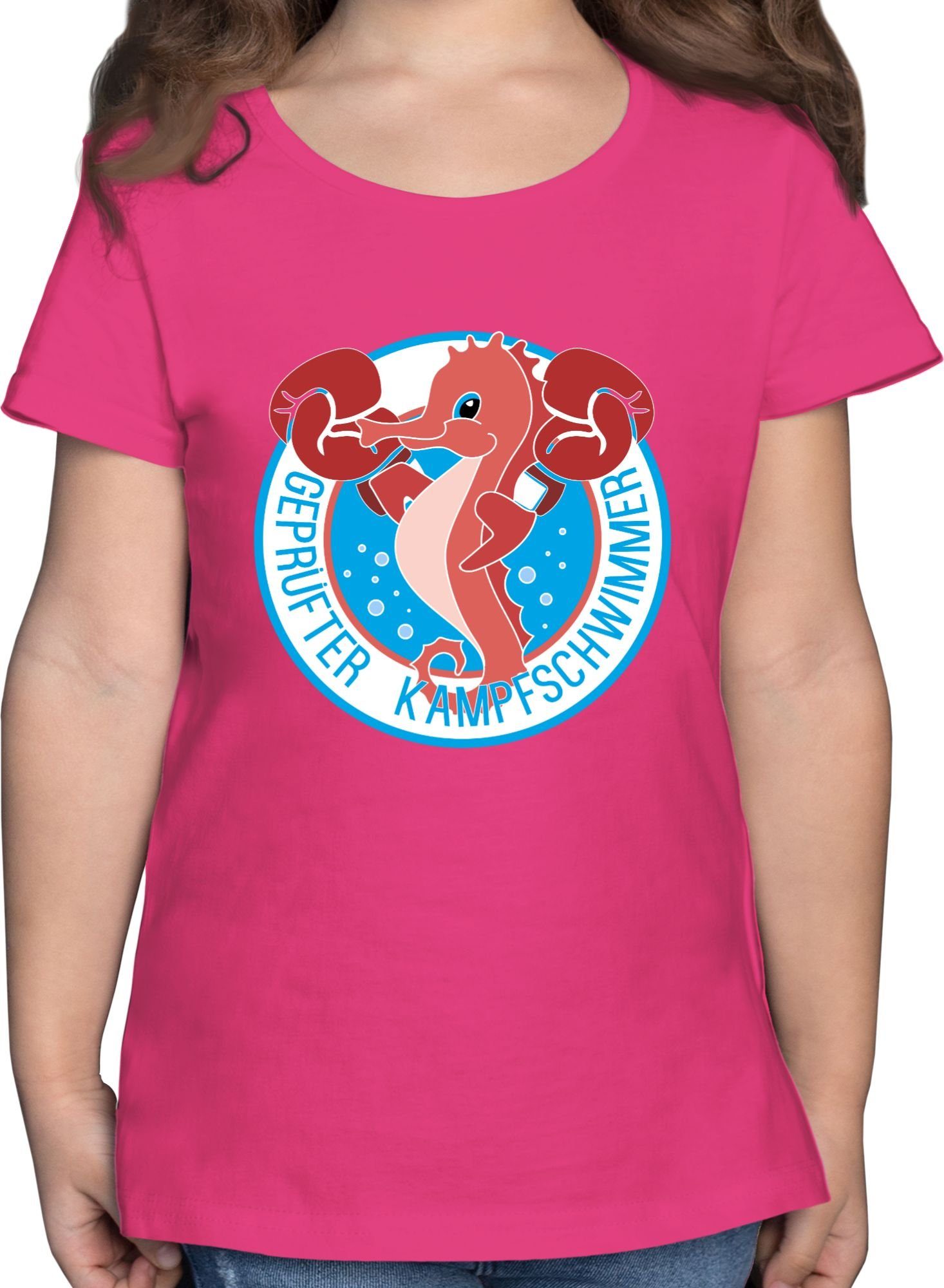 Shirtracer T-Shirt »Seepferdchen - Kinder Sport Kleidung - Mädchen Kinder T- Shirt« seepferdchen tshirt - kampfschwimmer t shirt