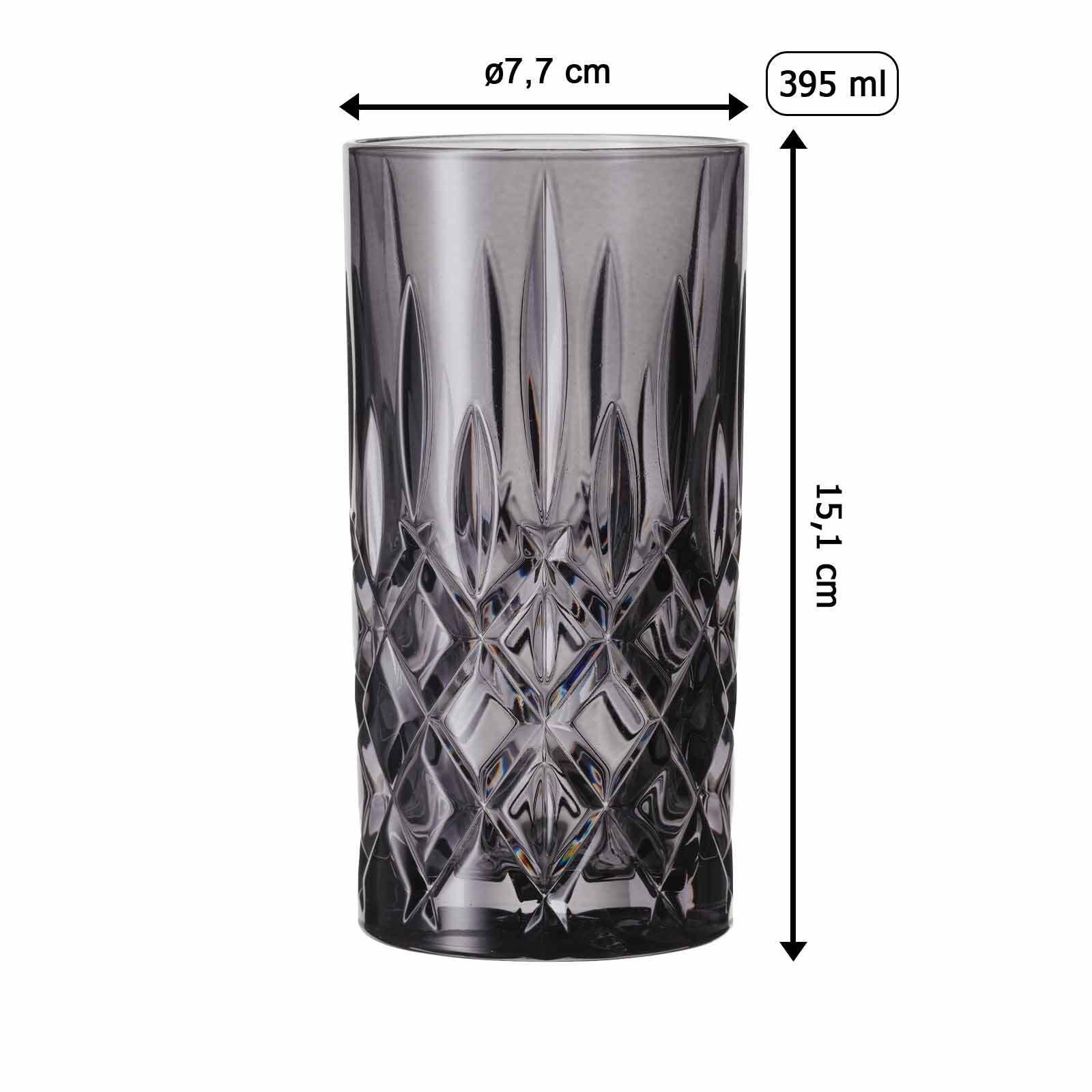 Nachtmann Longdrinkglas Noblesse Longdrinkgläser 395 ml 2er Set, 2-tlg., Glas