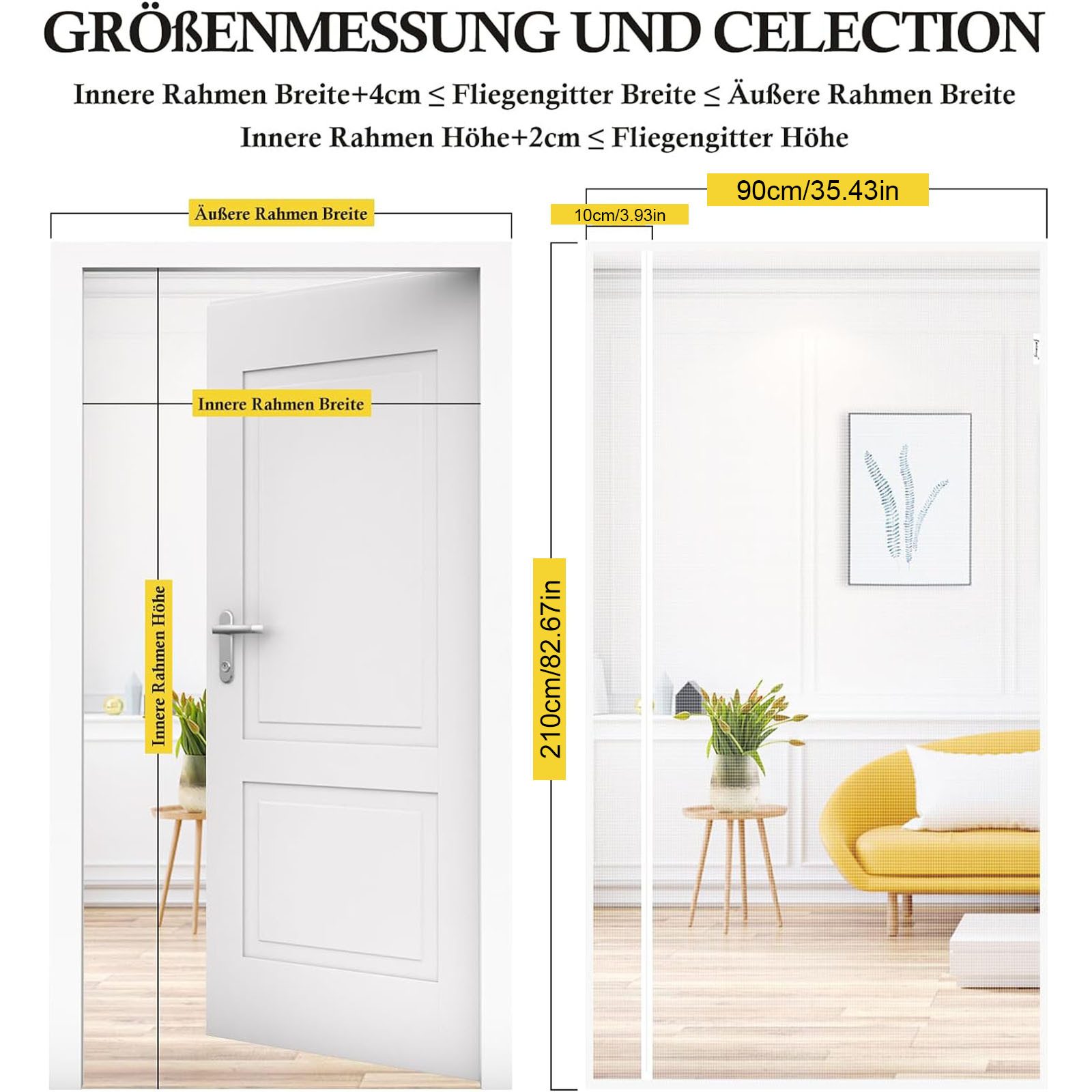 REDOM Insektenschutz-Tür Magnetisches Fliegengitter Tür Fliegenvorhang, (90 günstig online kaufen