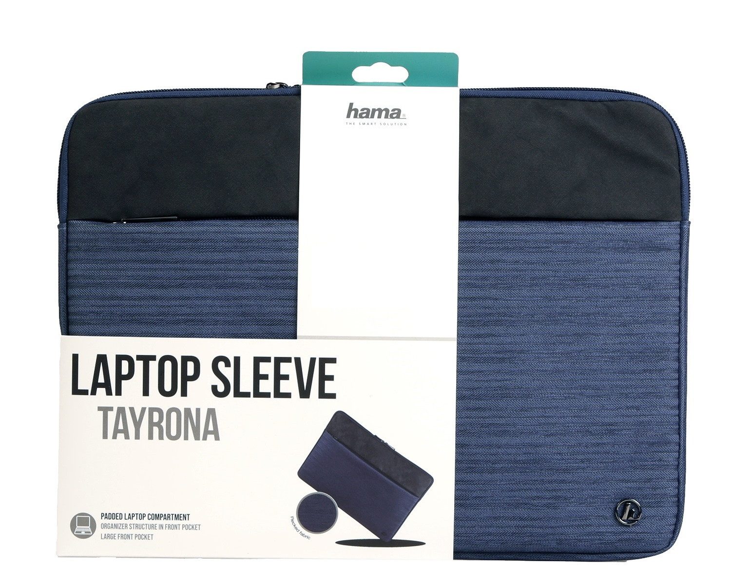 Hama Laptoptasche Notebook-Sleeve Tayrona Blau Laptop-Tasche, Business Hülle Notebook-Fach 13" 13,3" 13,5" 14" 14,1" 14,2" Laptop
