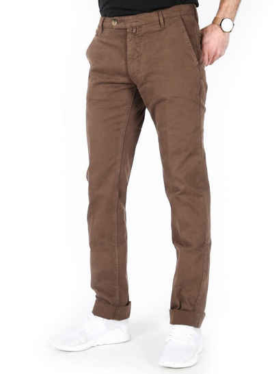 JACOB COHEN Slim-fit-Jeans Handgefertigte Chino Bundfaltenhose Vintage Braun - APW117 Comfort 060