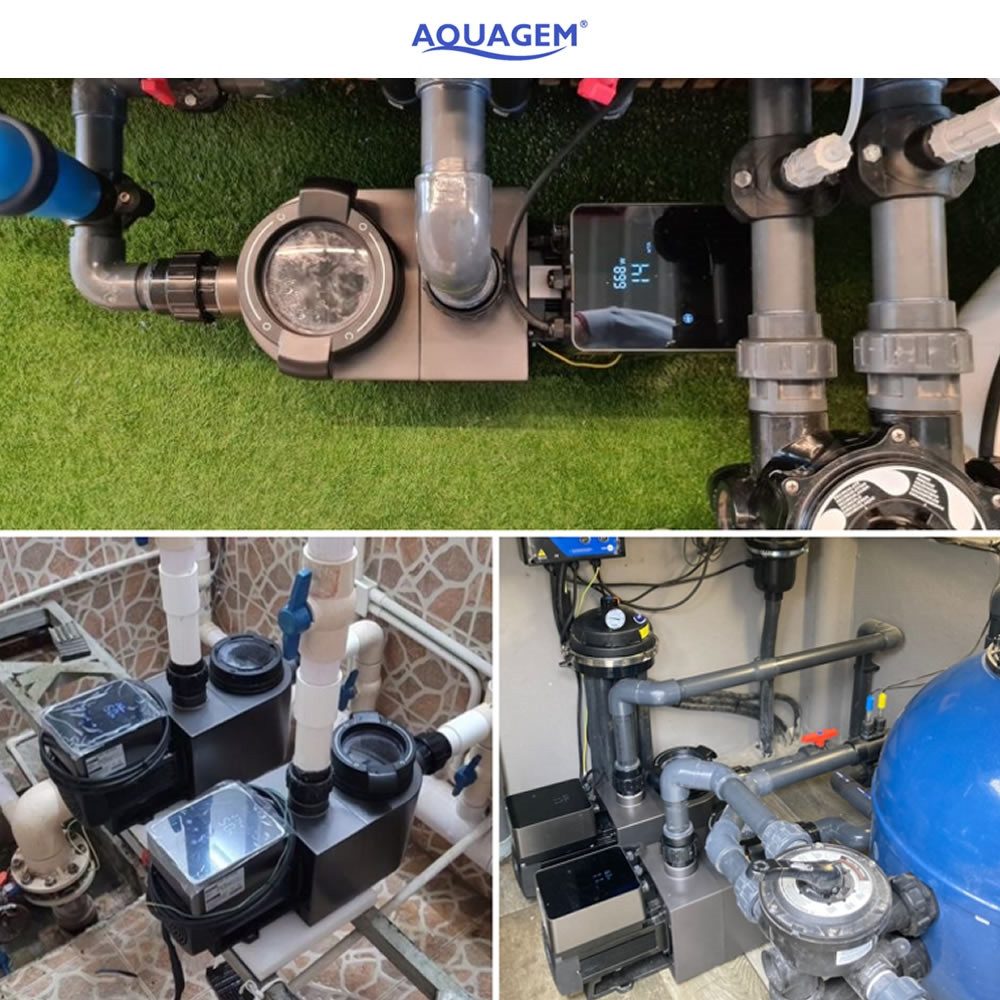 Mucola Umwälzpumpe Inverter Poolpumpe Aquagem inkl. Wi-Fi 26900 l/h IH24 Schwimmbad WLAN (1-tlg., Geeignet für Schwimmbecken: 40 - 70 m³ Beckeninhalt), sehr leise