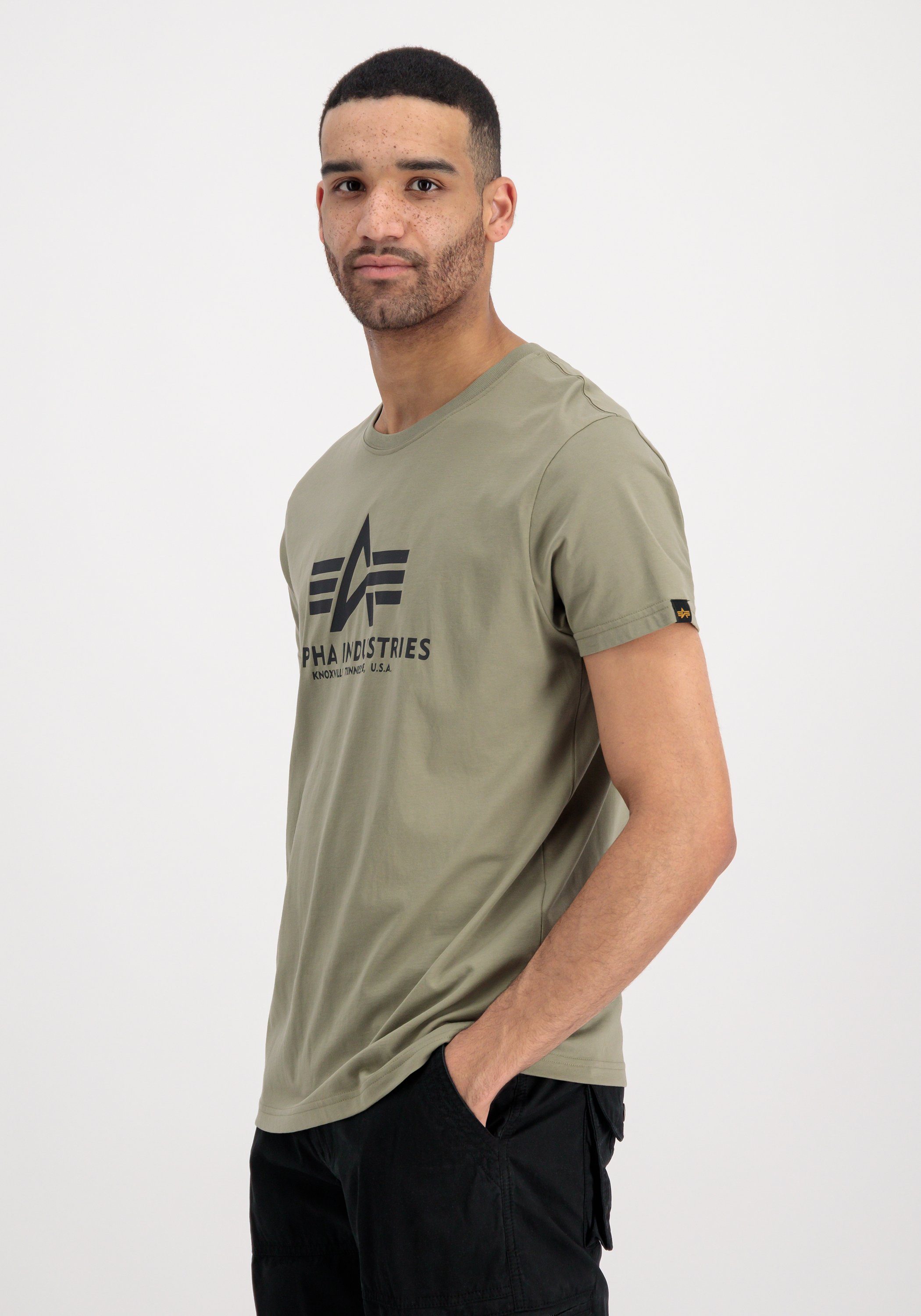 Alpha Industries T-Shirt Basic T 2 Pack, Alpha Industries Siebdruck auf der  Brust