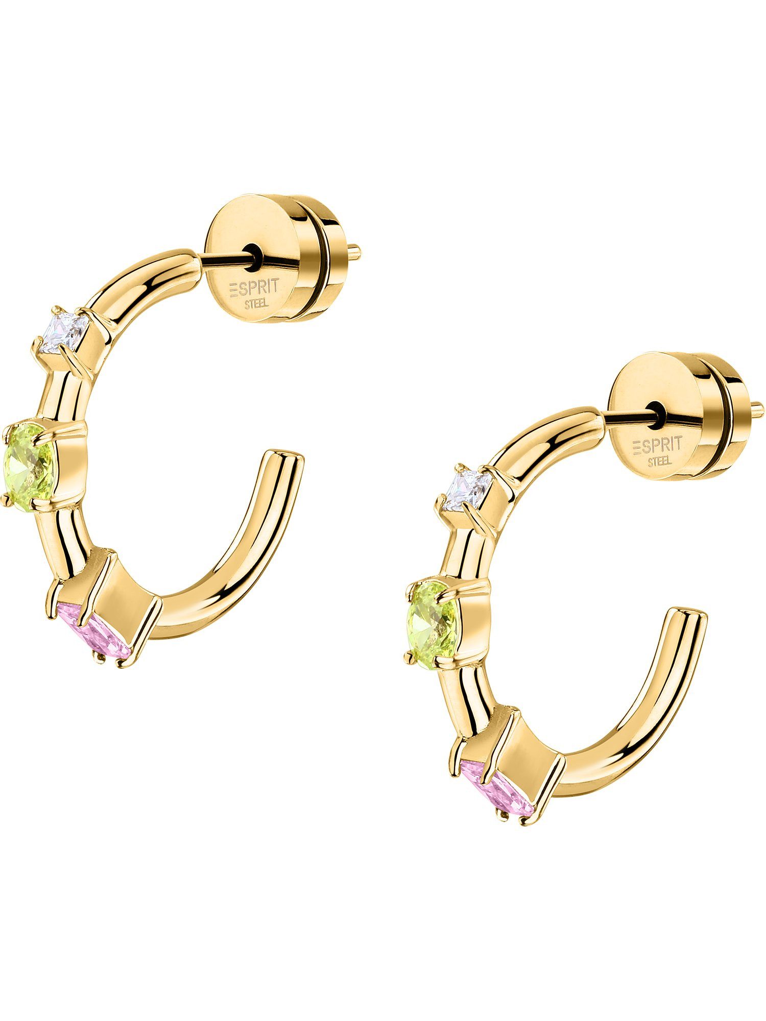 Esprit Paar Creolen ESPRIT Damen-Creolen Edelstahl, Farbstein 1 Zirkon (Paa günstig online kaufen