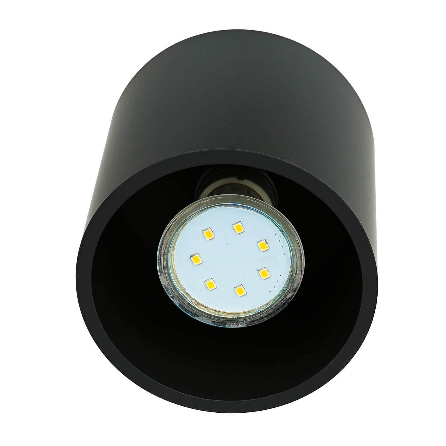 RODA, Beleuchtung Flur Schwarz Deckenleuchte Modern Licht-Erlebnisse Leuchtmittel, ohne GU10 Aluminium Deckenlampe