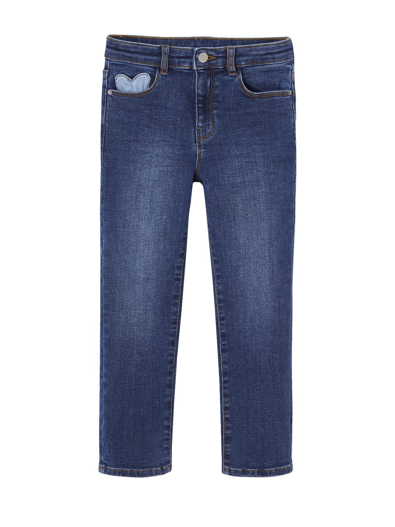 vertbaudet 7/8-Caprijeans Mädchen Slim-Jeans, Hüftweite REGULAR