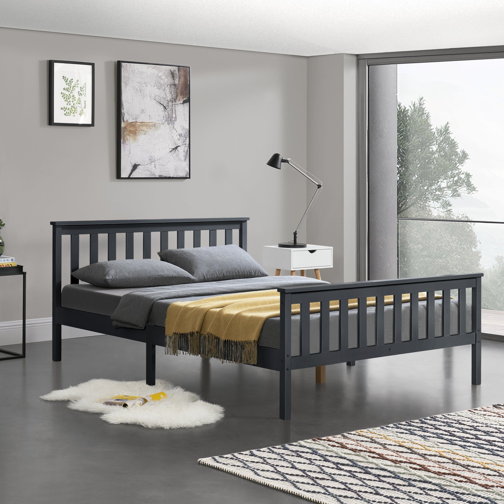 en.casa Holzbett, »Breda« Ehebett Doppelbett mit günstig online kaufen