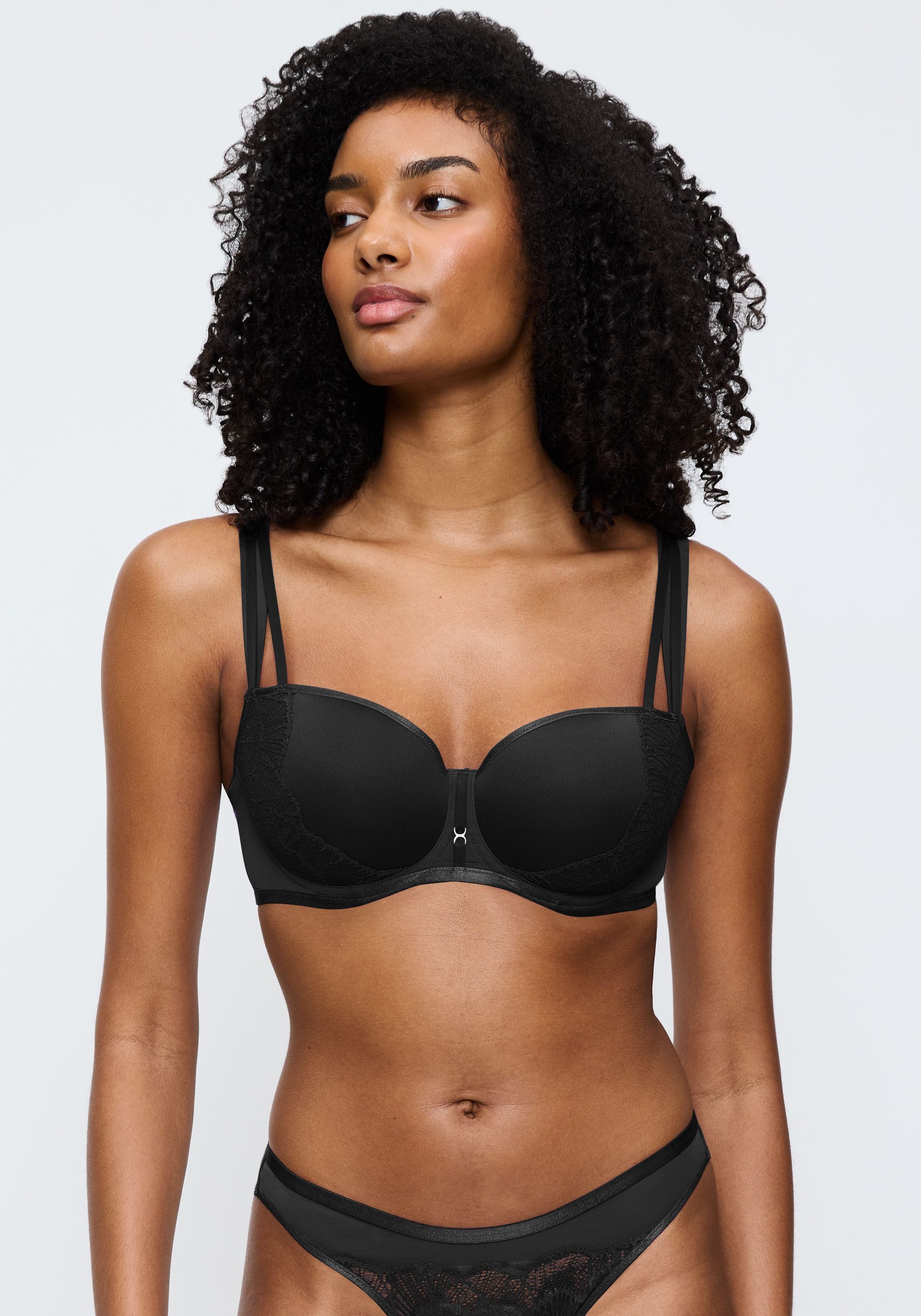 Triumph Balconette-BH Palina Moonlight Kiss leicht, gefütterte Spacer-Cups, Spitze, Glitzergarn