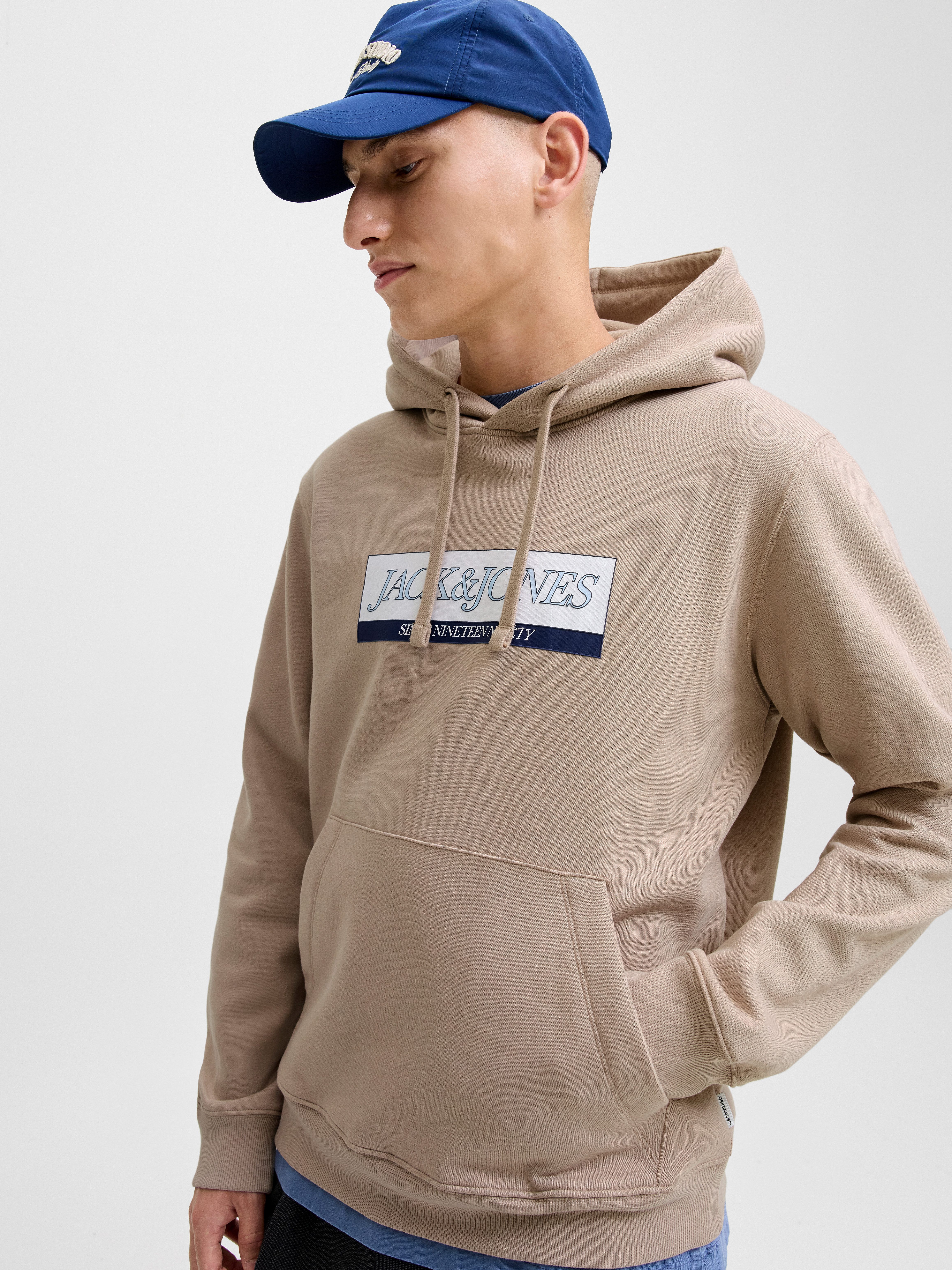 Jack & Jones Kapuzensweatshirt JORINWOOD BLOCK BRANDING SWEAT HOOD günstig online kaufen