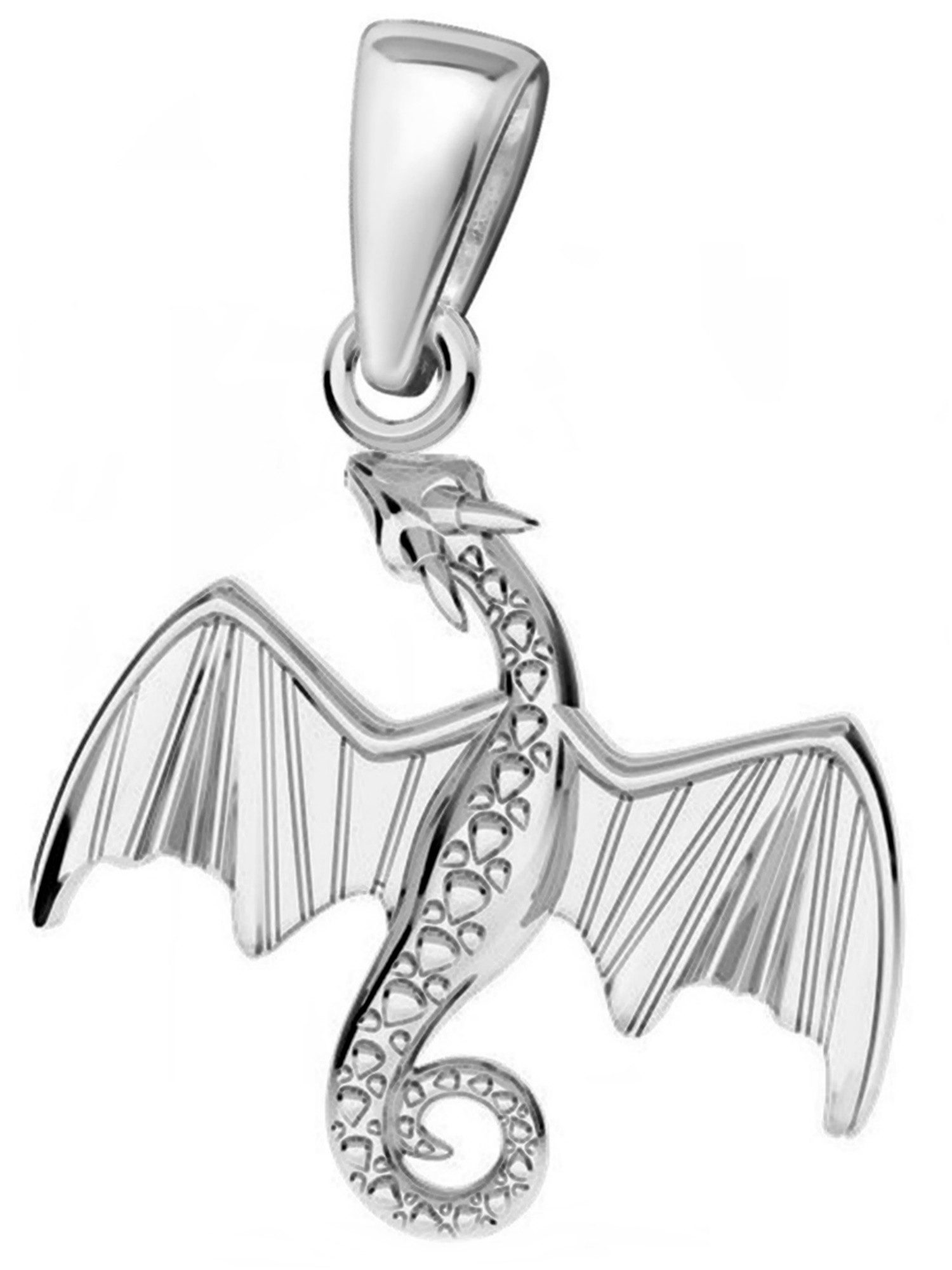 Goldene Hufeisen Kettenanhänger Drache Anhänger für Halskette aus 925 Sterling Silber Kettenanhänger (1 Stück, inkl. Etui)