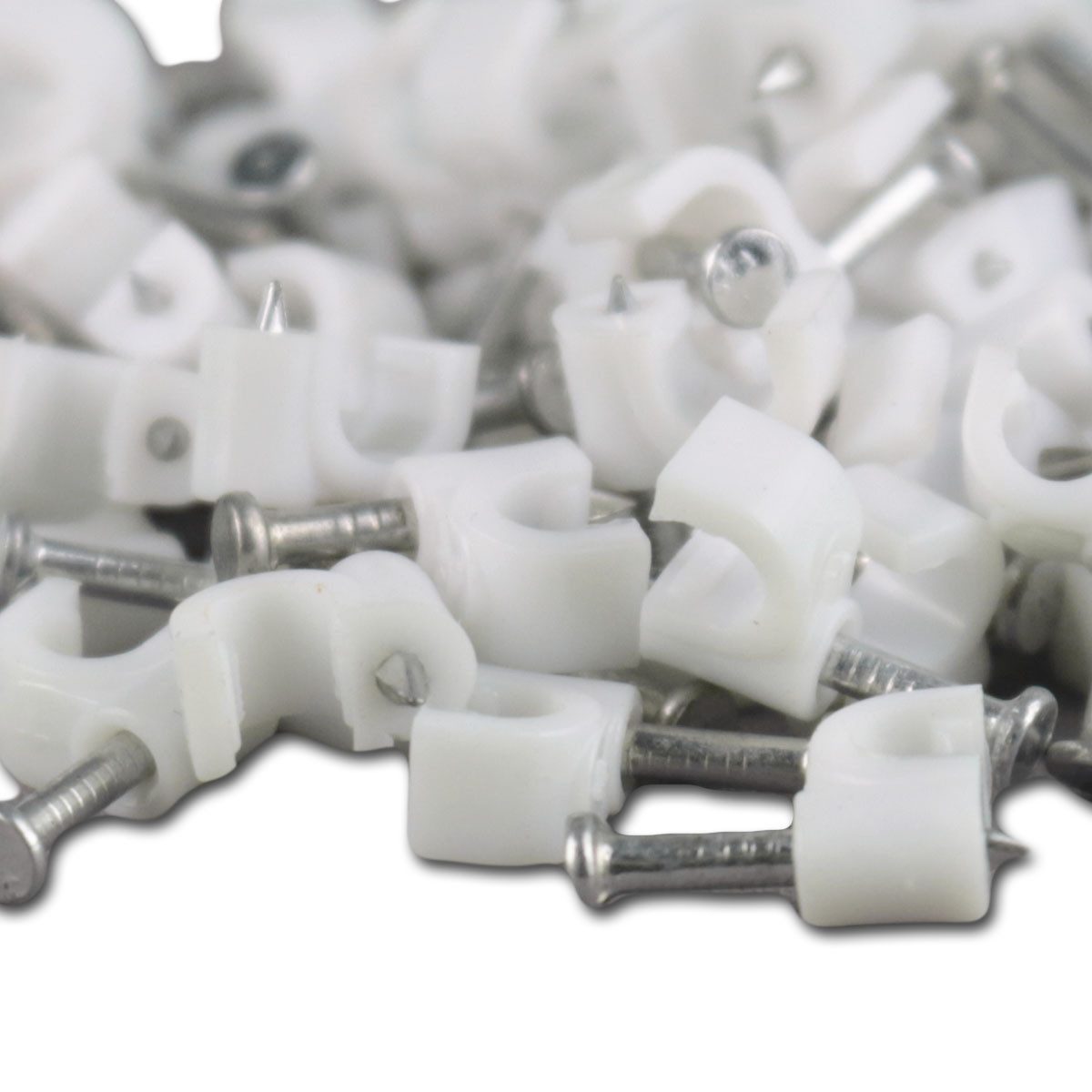 fixPOINT Kabelbinder 100 Kabelschellen weiß, für Kabel max. Ø 4mm