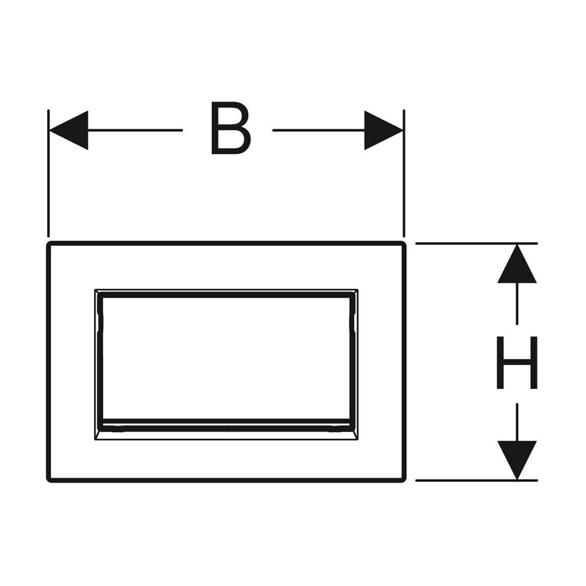 GEBERIT Betätigungsplatten Sigma30 Spül-Stopp-Spülung weiß/chrom 115.893.KJ.1