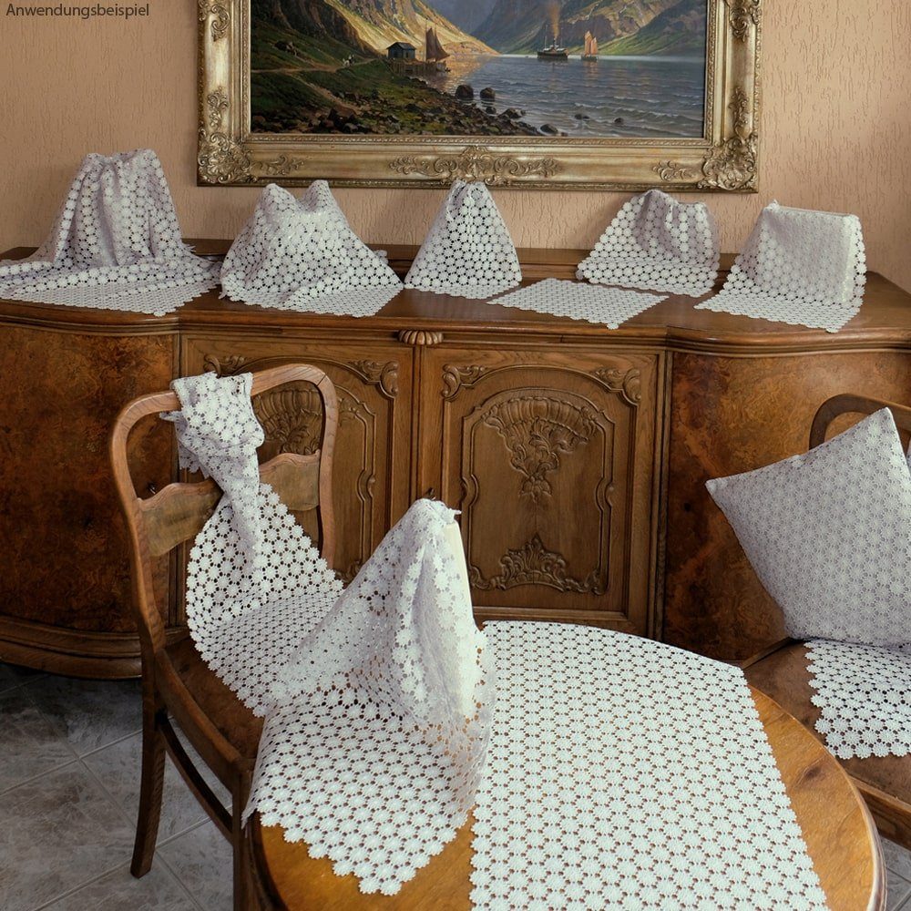matches21 HOME & HOBBY Tischdecke Tischdeckchen FREYA Vollspitze Vintage Po günstig online kaufen