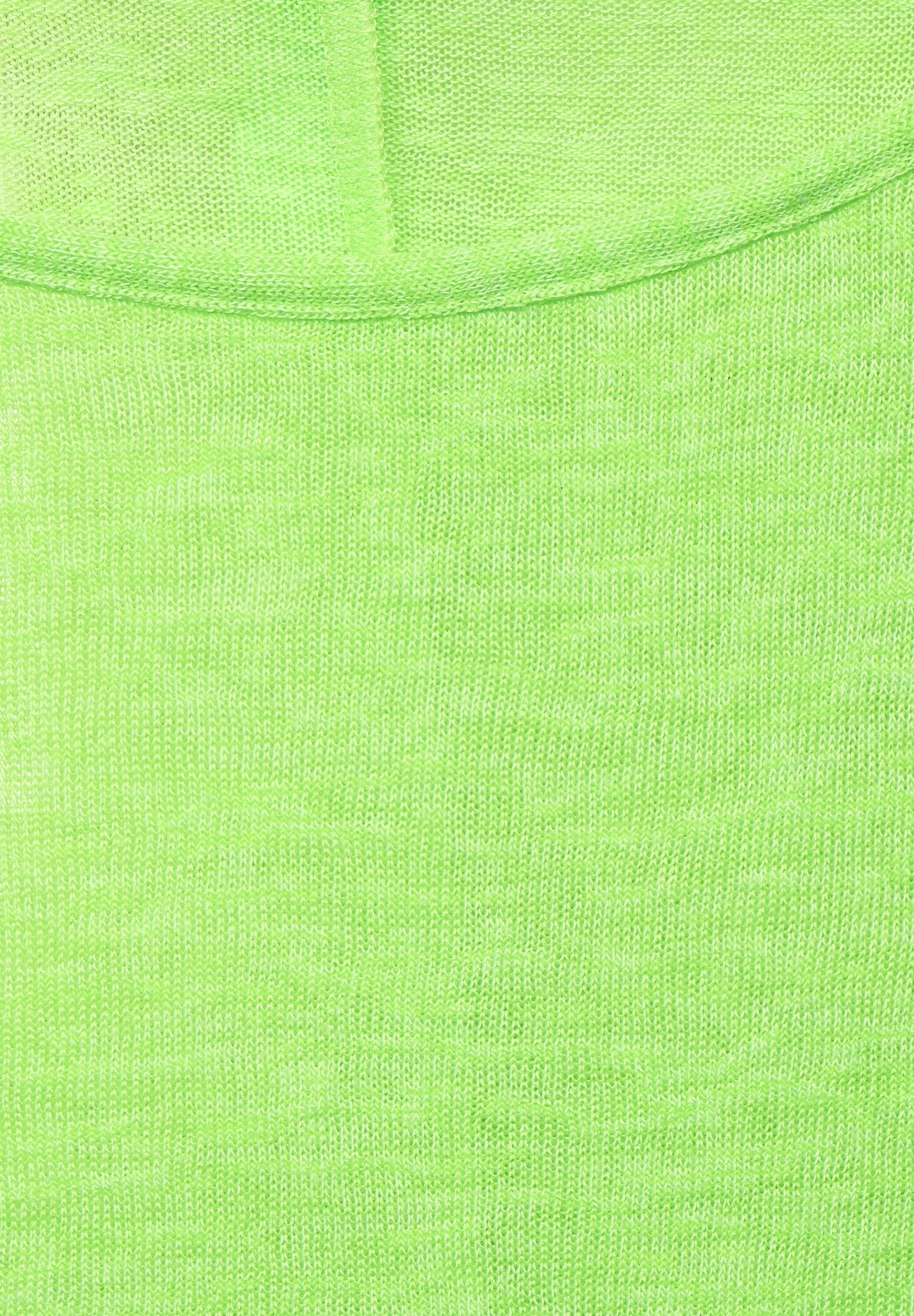 STREET ONE T-Shirt Street am Ärmel in green G Peppy (1-tlg) T-Shirt mit One peppy Cut-Out Cut-out