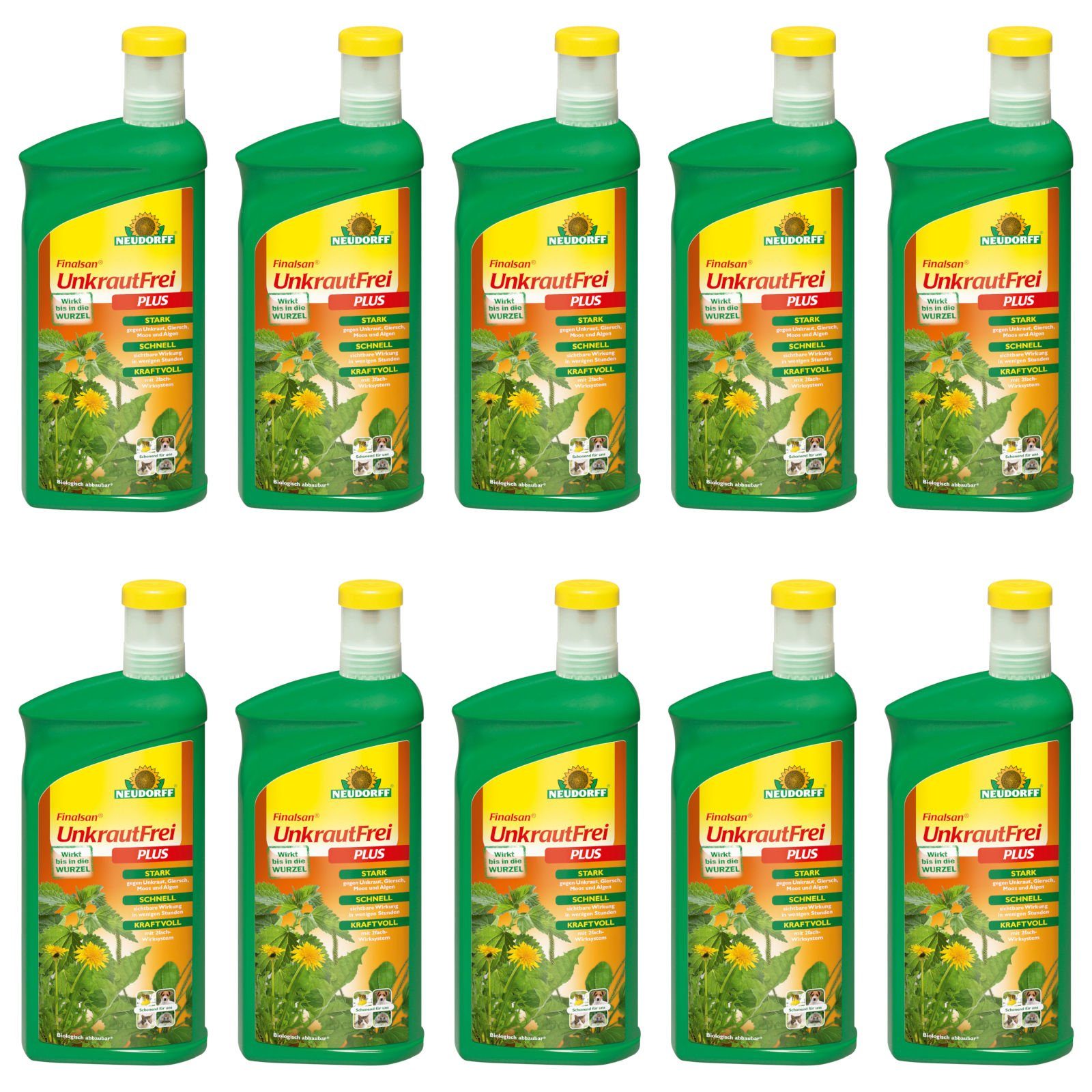 Unkrautbekämpfungsmittel Finalsan UnkrautFrei Plus 10x 1 Liter