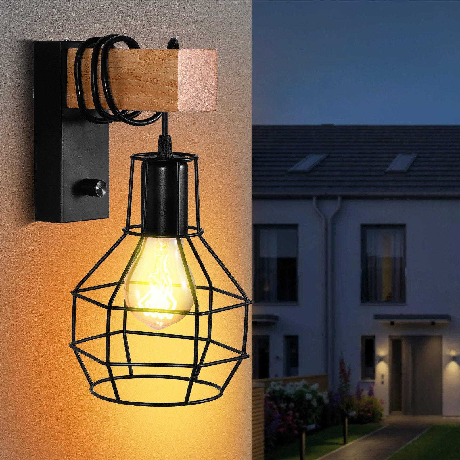 BlingBin Wandleuchte E27 Wandlampe Innen Wandleuchte günstig online kaufen