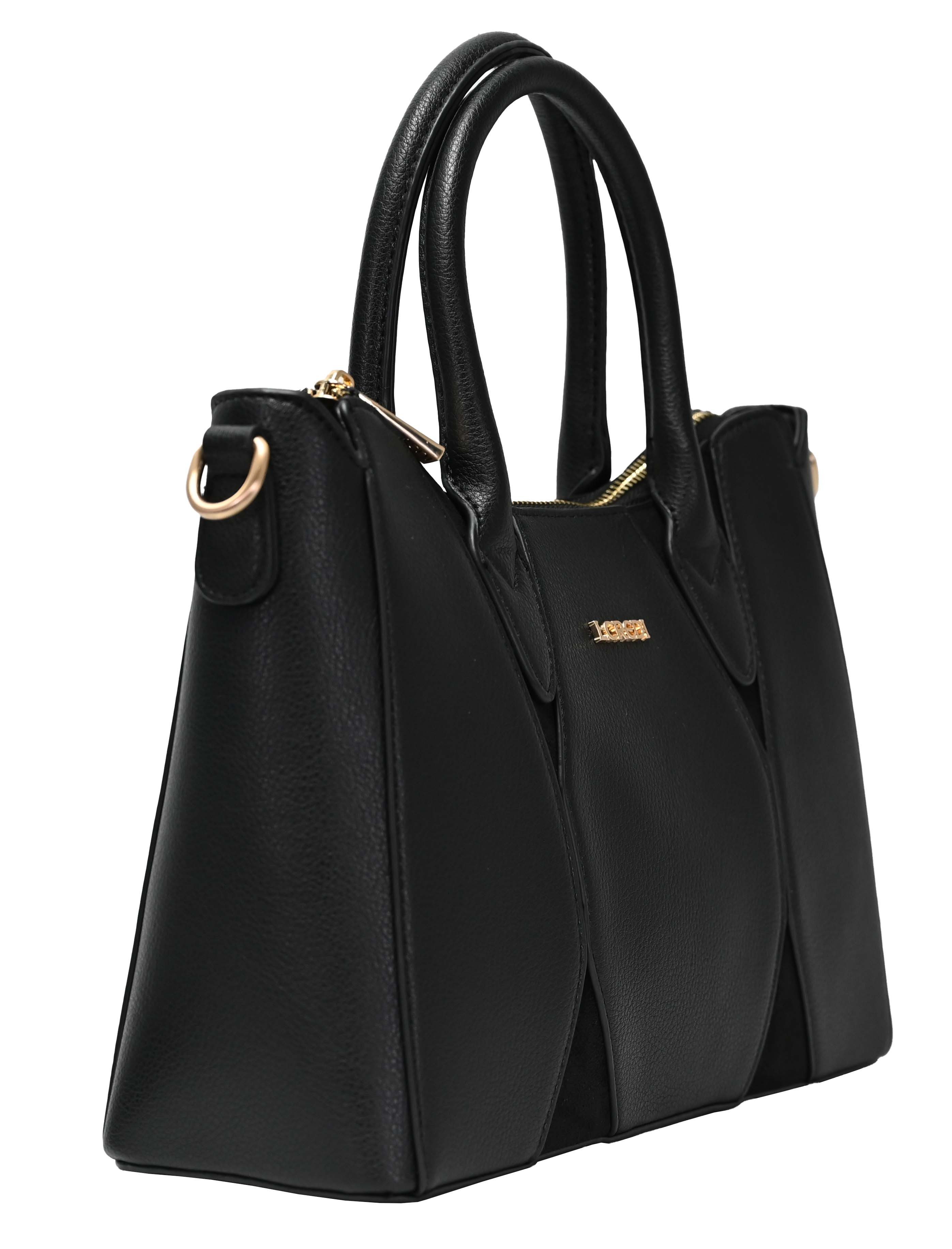 L. CREDI Henkeltasche L.CREDI Damen-Henkeltasche Rahja schwarz