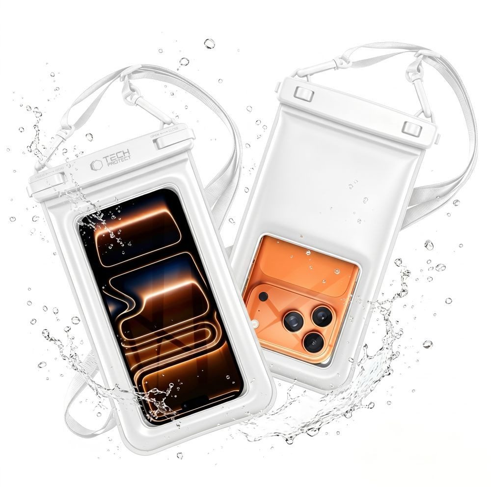 TECH PROTECT Handytasche Schutzhülle Unterwassertasche Wassersporttasche (Spar-Set, 1-tlg., bis 6,9 Zoll schwimmfähig), IPX8 wasserdicht, schwimmfähig, Umhängeband