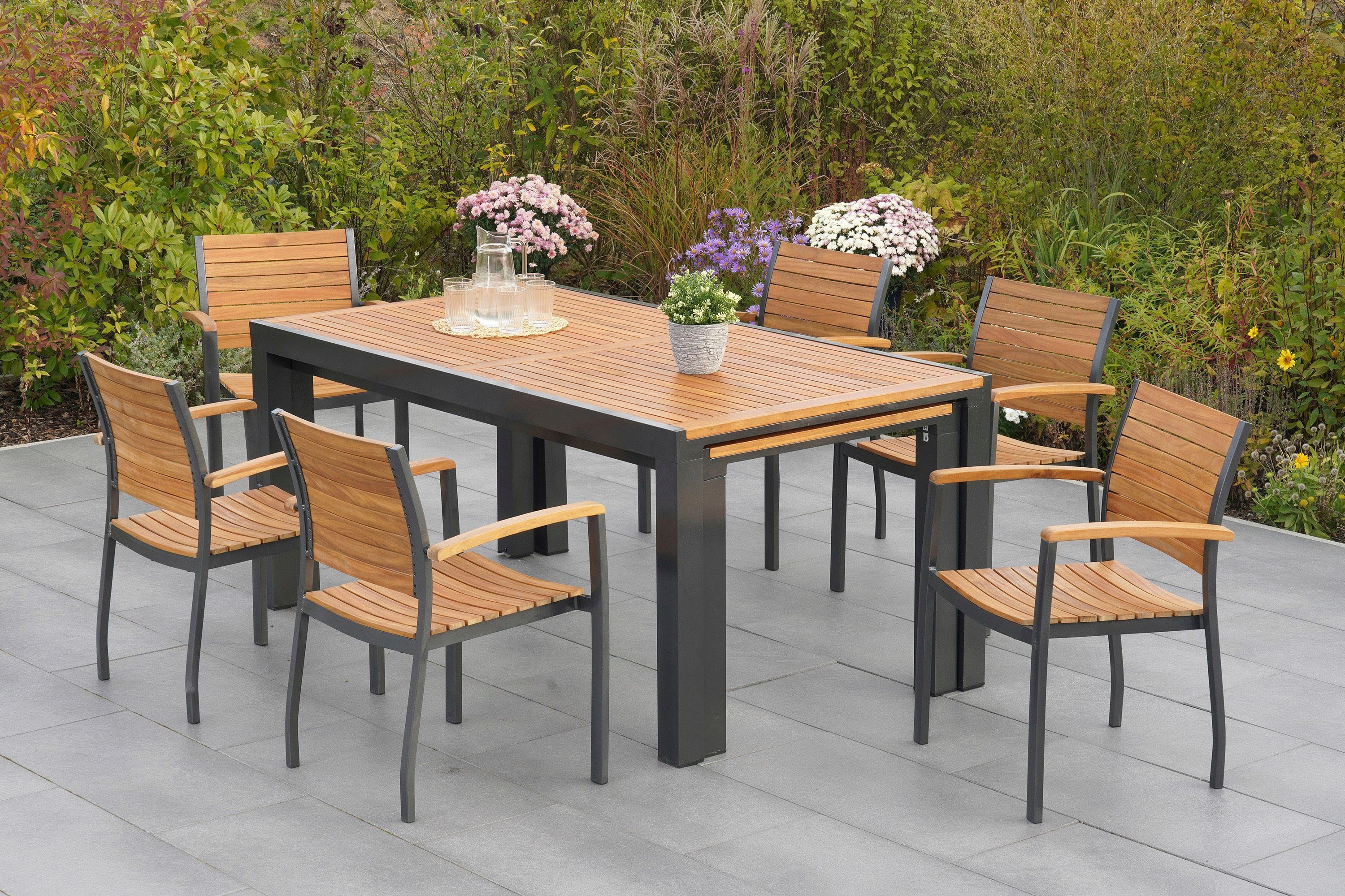 MERXX Garten-Essgruppe Santorin, (7-tlg)