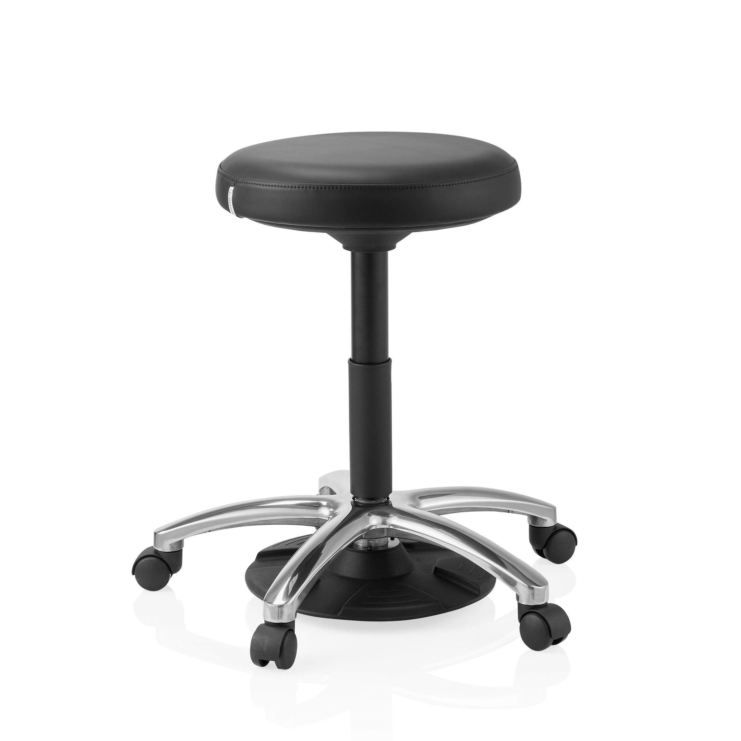 hjh OFFICE Arbeitshocker Drehhocker Operator Step Softex ohne Armlehnen, Operator Step