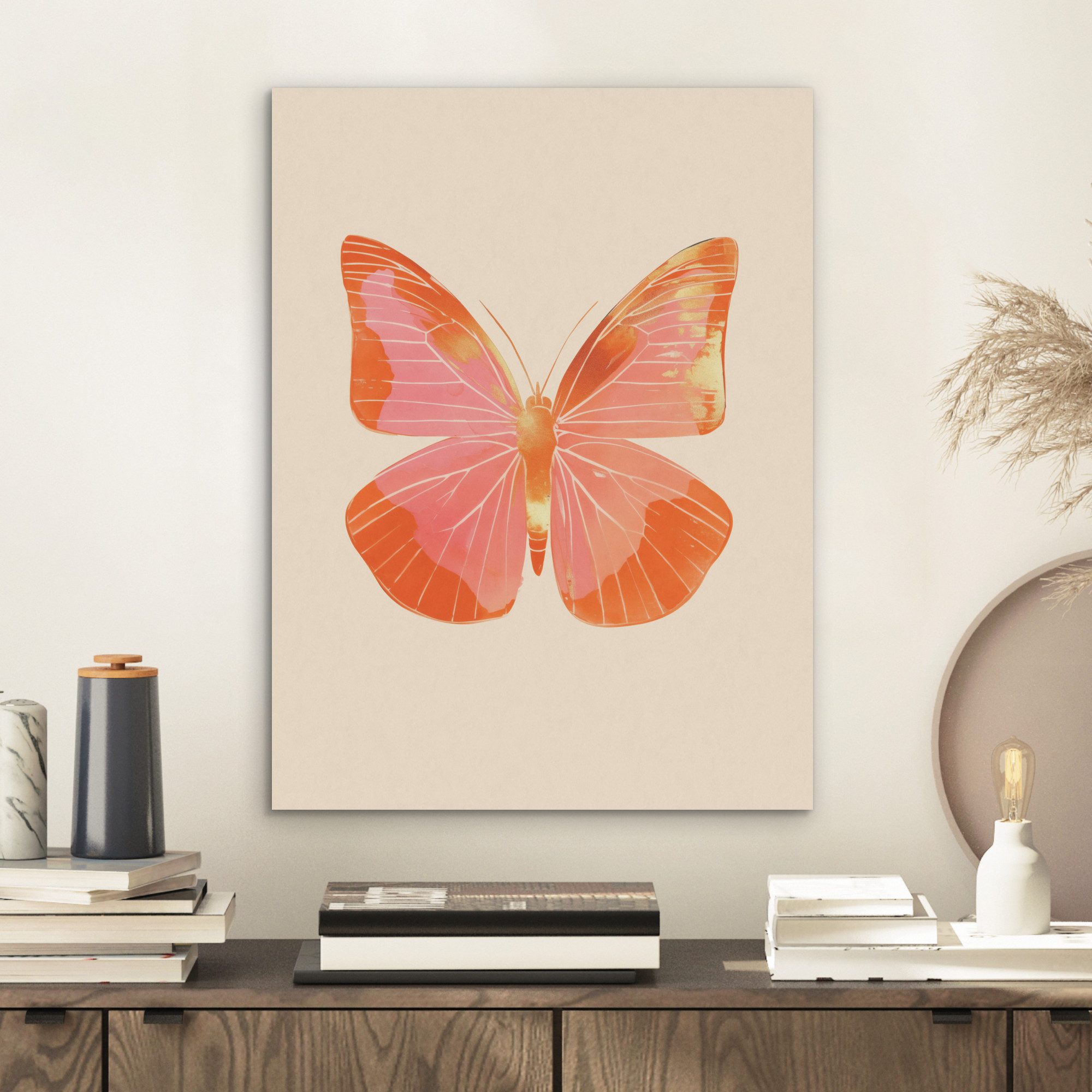 MuchoWow Gemälde Schmetterling - Minimalistisch - günstig online kaufen