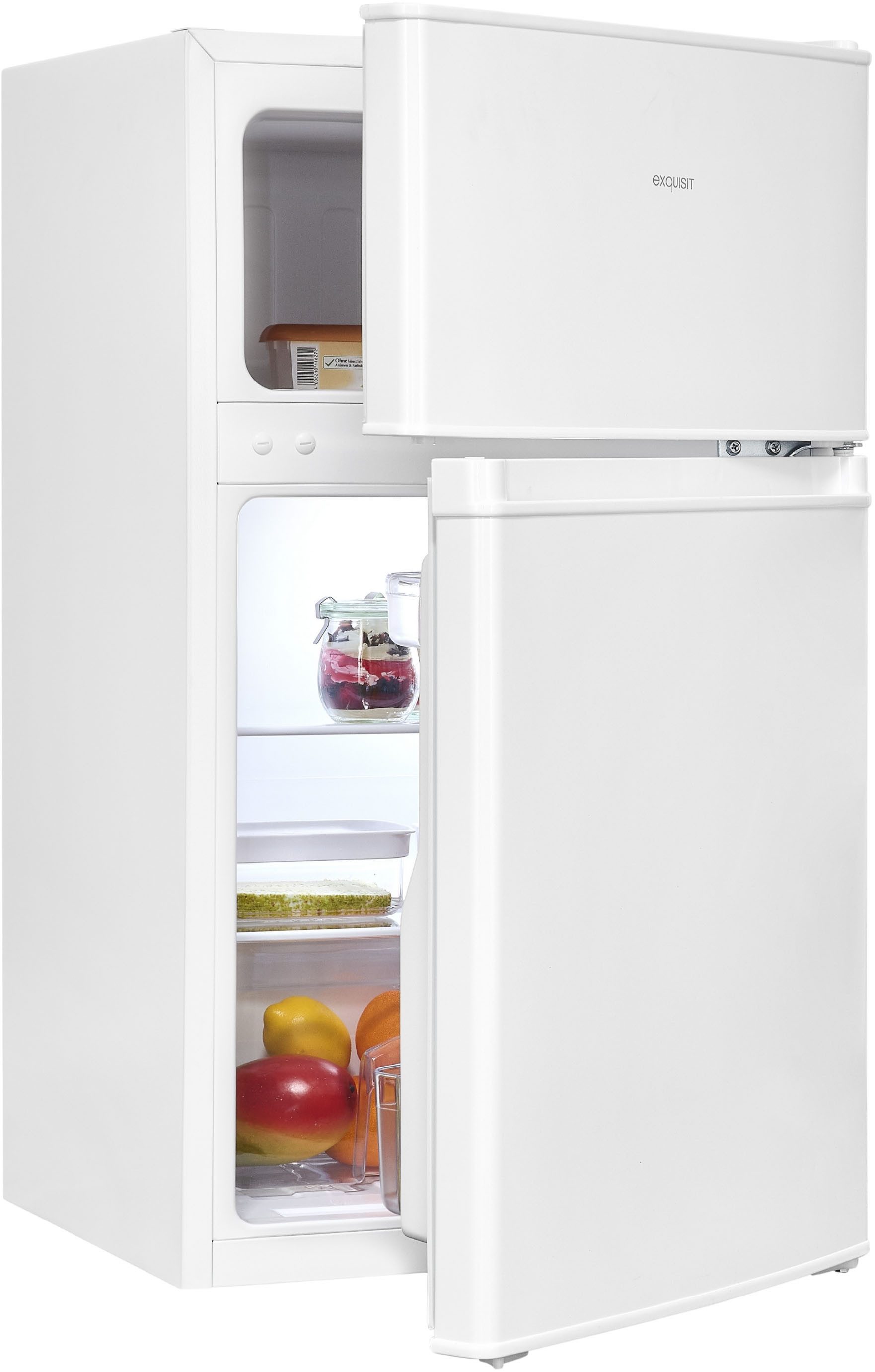 exquisit Kühl-/Gefrierkombination KGC90-30-E-040E weiss KGC90-30-E-040E weiss, 85 cm hoch, 47,5 cm breit