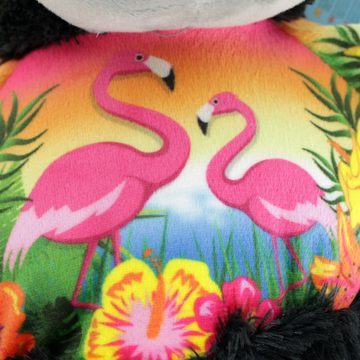 BEMIRO Tierkuscheltier Gorilla Kuscheltier "Buddy" im Flamingo-Outfit - 32 cm