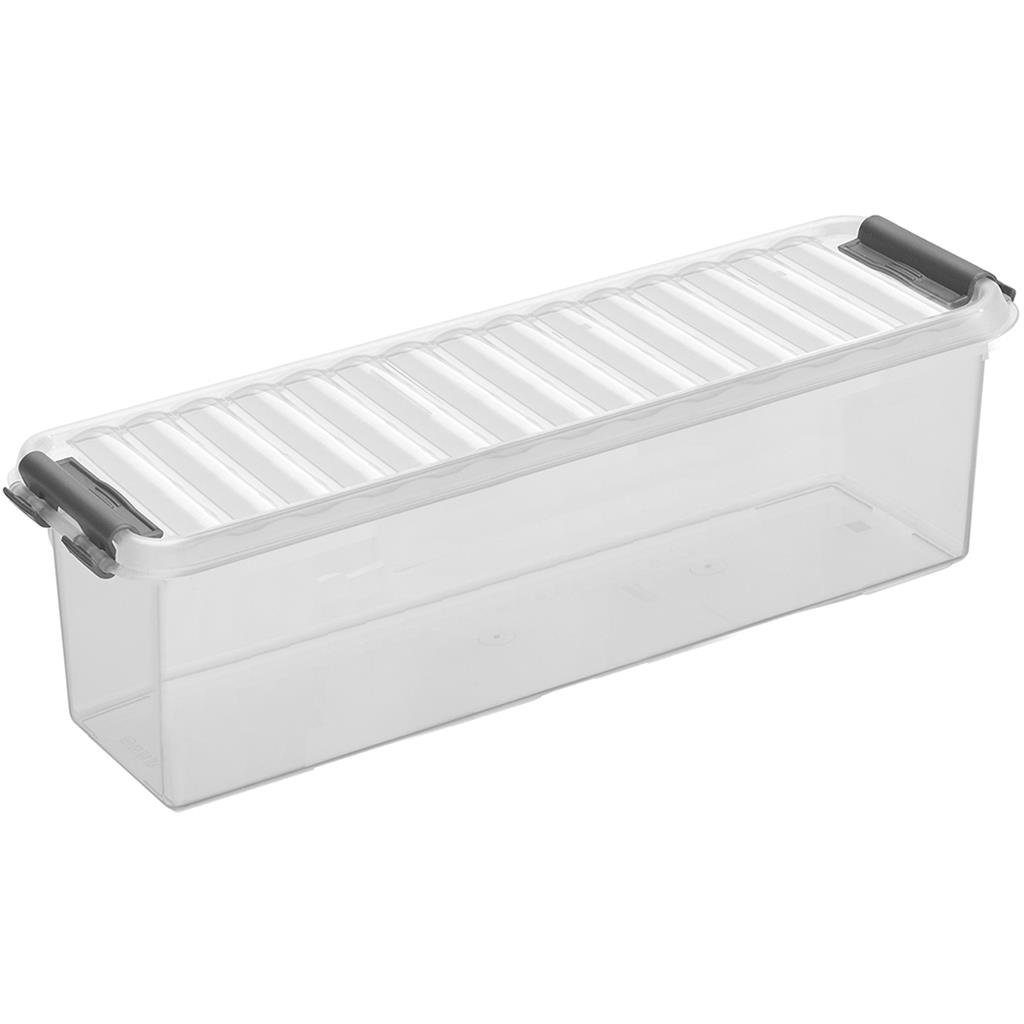 Sunware Aufbewahrungsbox Box Q-line transp./metallf. 1,3 günstig online kaufen