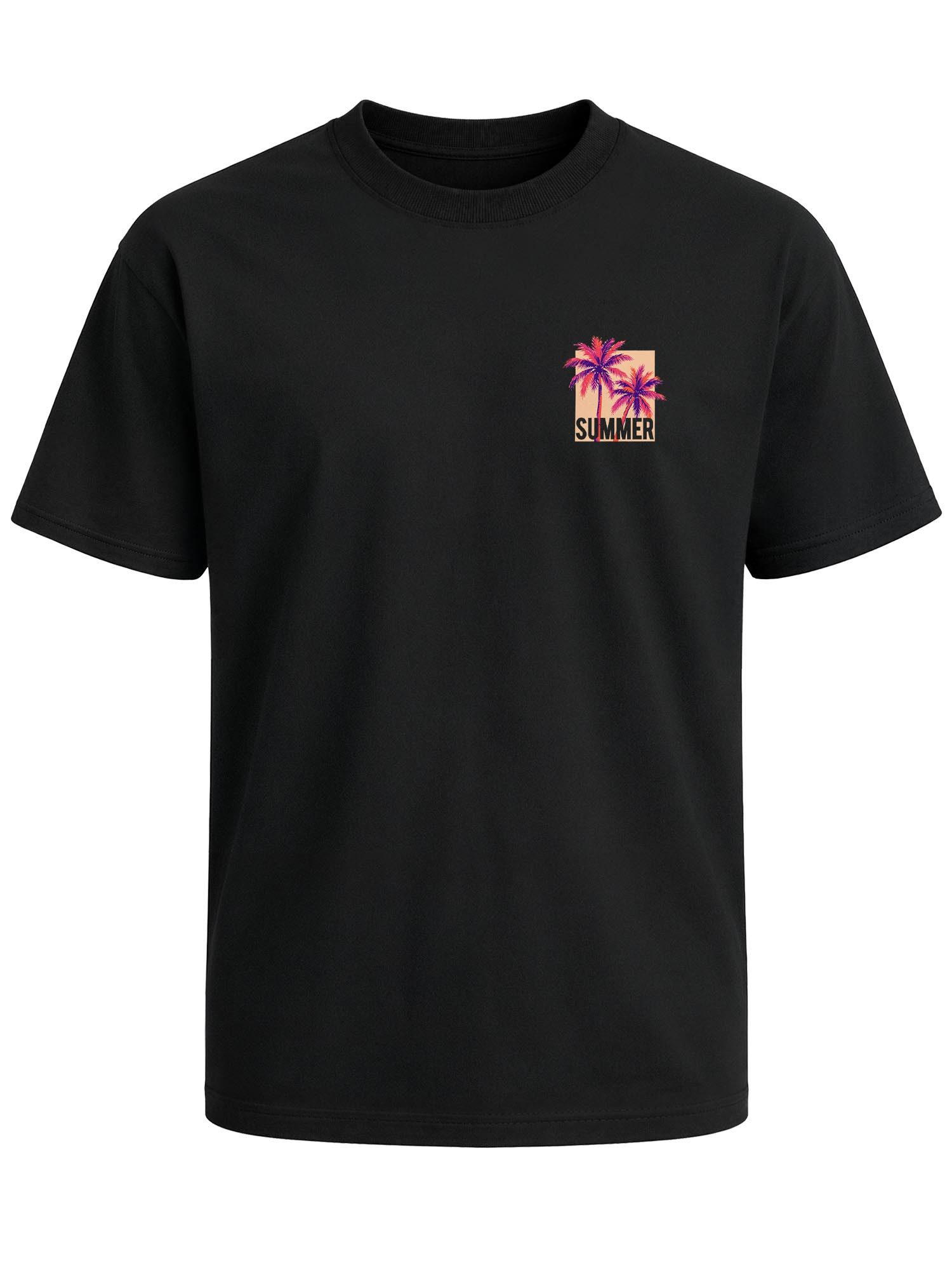 Neverless Oversize-Shirt Herren T-Shirt - Design Palms Summer - Oversized Relaxed Fit mit Print