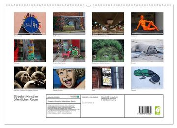 CALVENDO Wandkalender Streetart - Kunst im öffentlichen Raum (Premium, hochwertiger DIN A2 Wandkalender 2023, Kunstdruck in Hochglanz)