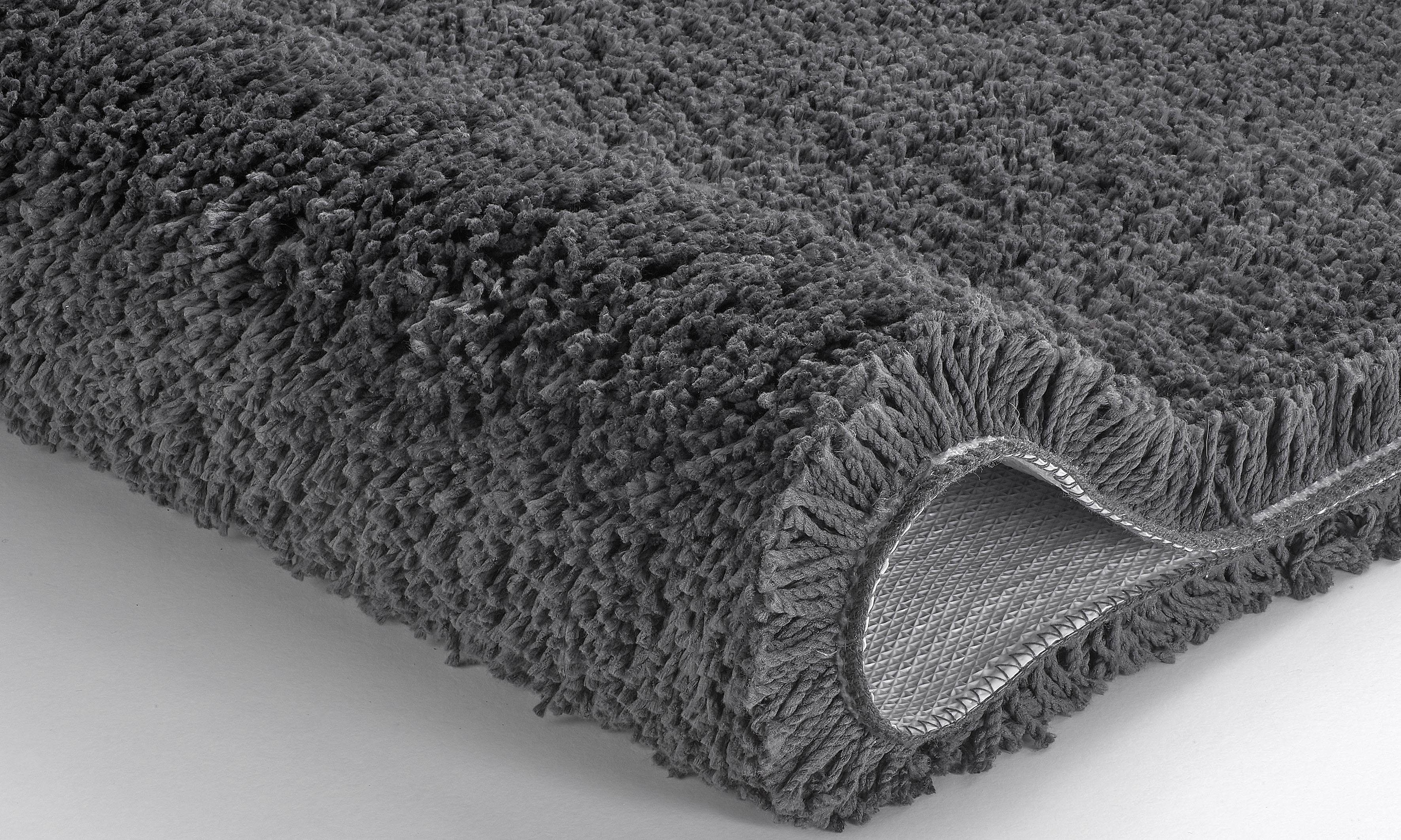 Kleine Wolke Badematte Trend, Badvorleger, Badezimmer Teppich, Höhe 35 mm, rutschhemmend beschichtet, schnell trocknend, fußbodenheizungsgeeignet, Baumwolle, rechteckig, Badteppich, Uni Farben, waschbar