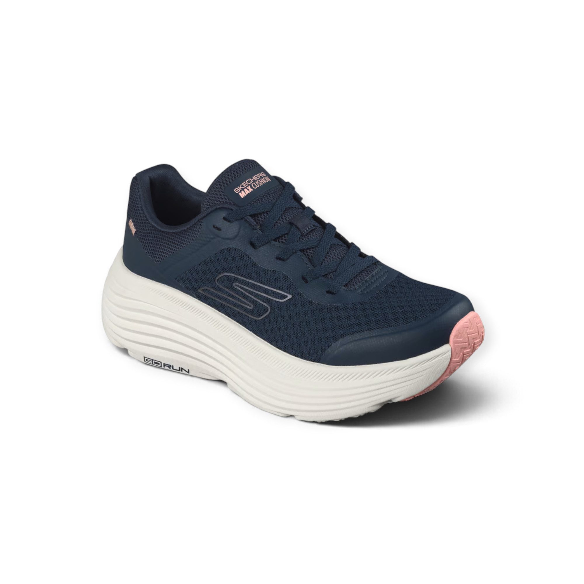 Skechers Max Cushioning Endeavour (Dämpfung) navyblau/rosa Damen Laufschuh – Bild 4 von 5