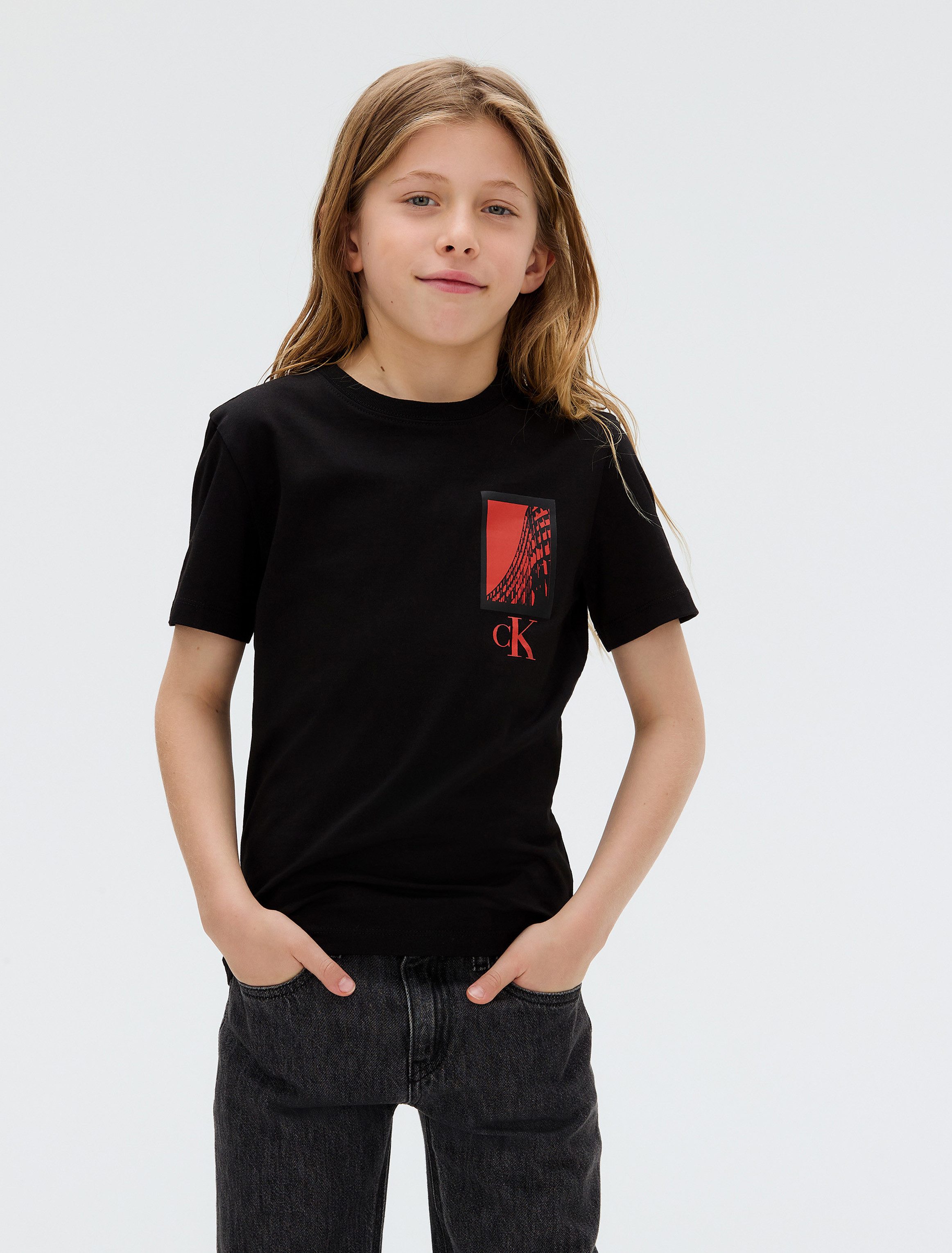 Calvin Klein Jeans T-Shirt SEASONAL ENTRY PRICE LOGO für Kinder bis 16 Jahre, mit Brustdruck