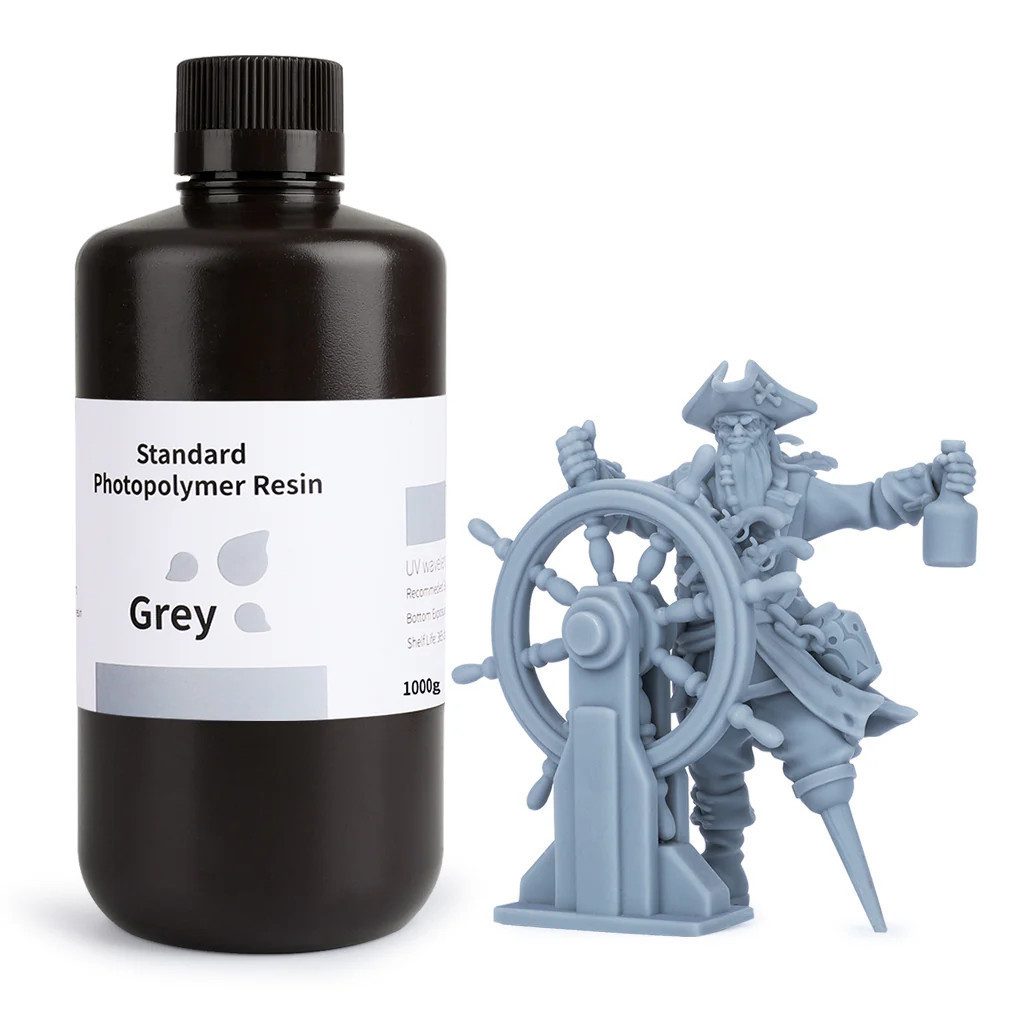 ELEGOO 3D-Drucker Standard Resin, Hohe Präzision, schnelle Aushärtung & geruchsarme Formel.