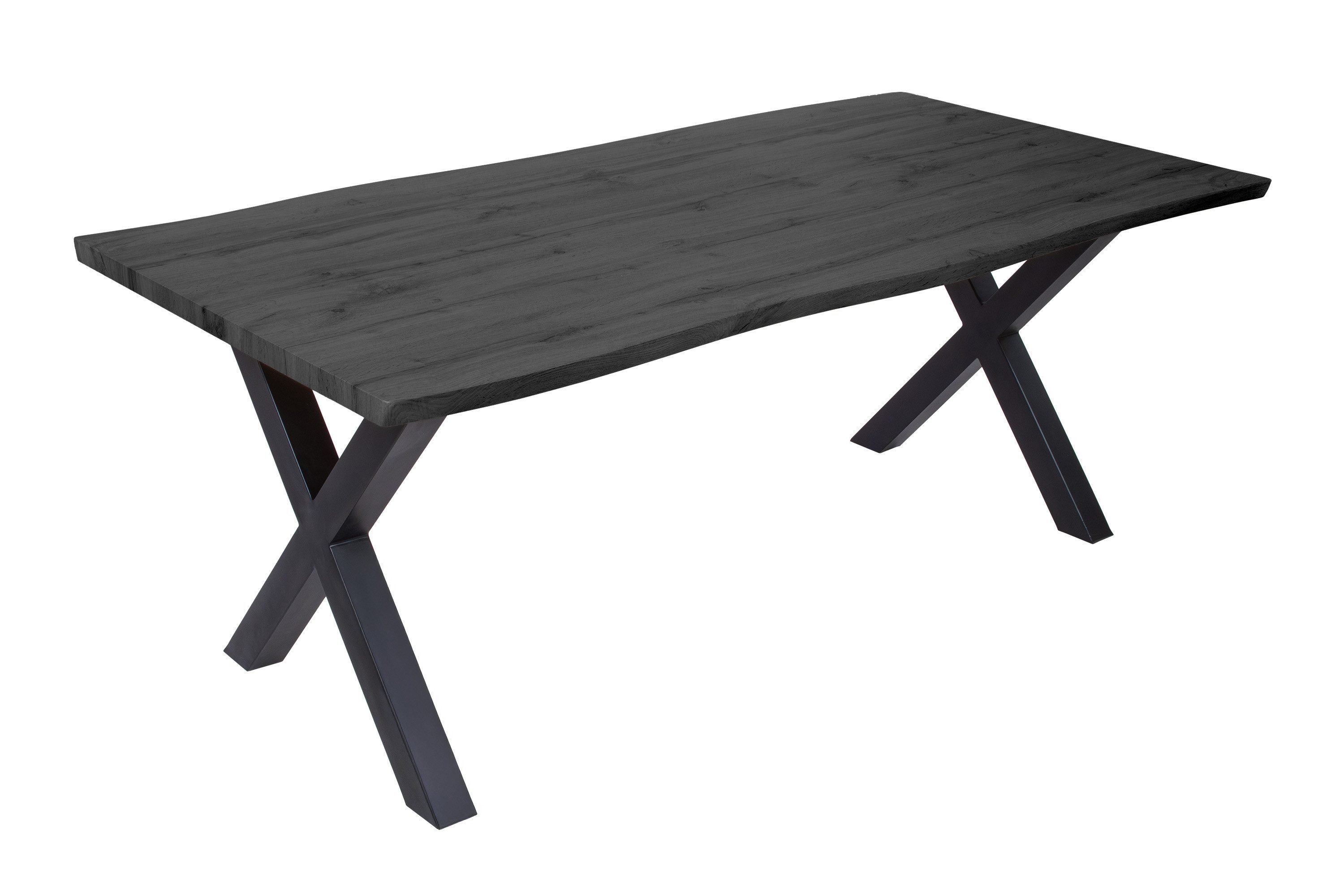 Loreno® Esstisch Josy, Holz-Optik grau, Baumkante, günstig online kaufen