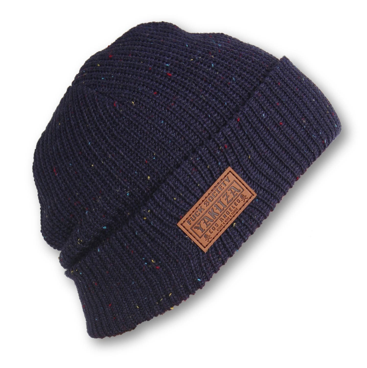 YAKUZA Unisex Beanie News – Aus 100% Baumwolle, Dehnbar, Mit Vintage-Print, Für Alle Kopfgrößen, Maschinenwaschbar