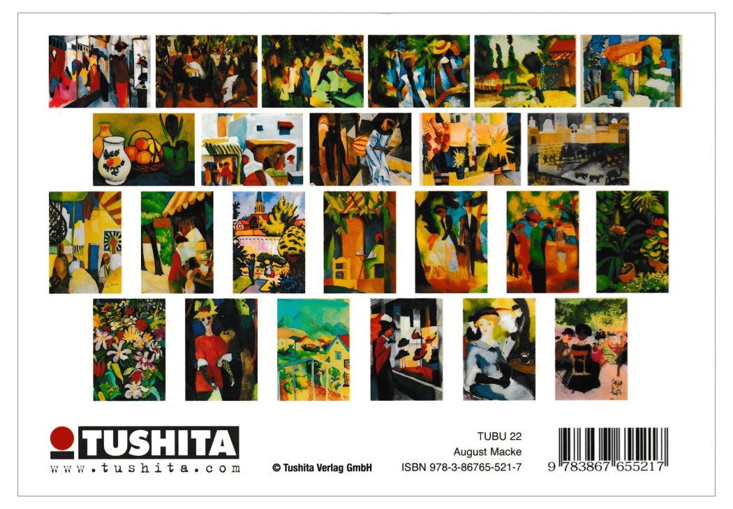 Postkarte Postkartenbuch August Macke mit 24 hochwertigen Motiven