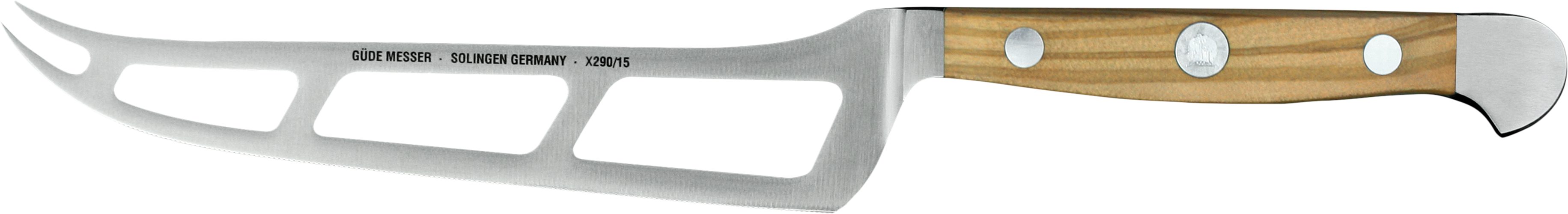 Güde Messer Solingen Käsemesser Güde Alpha Käsemesser 15cm, Olivenholz