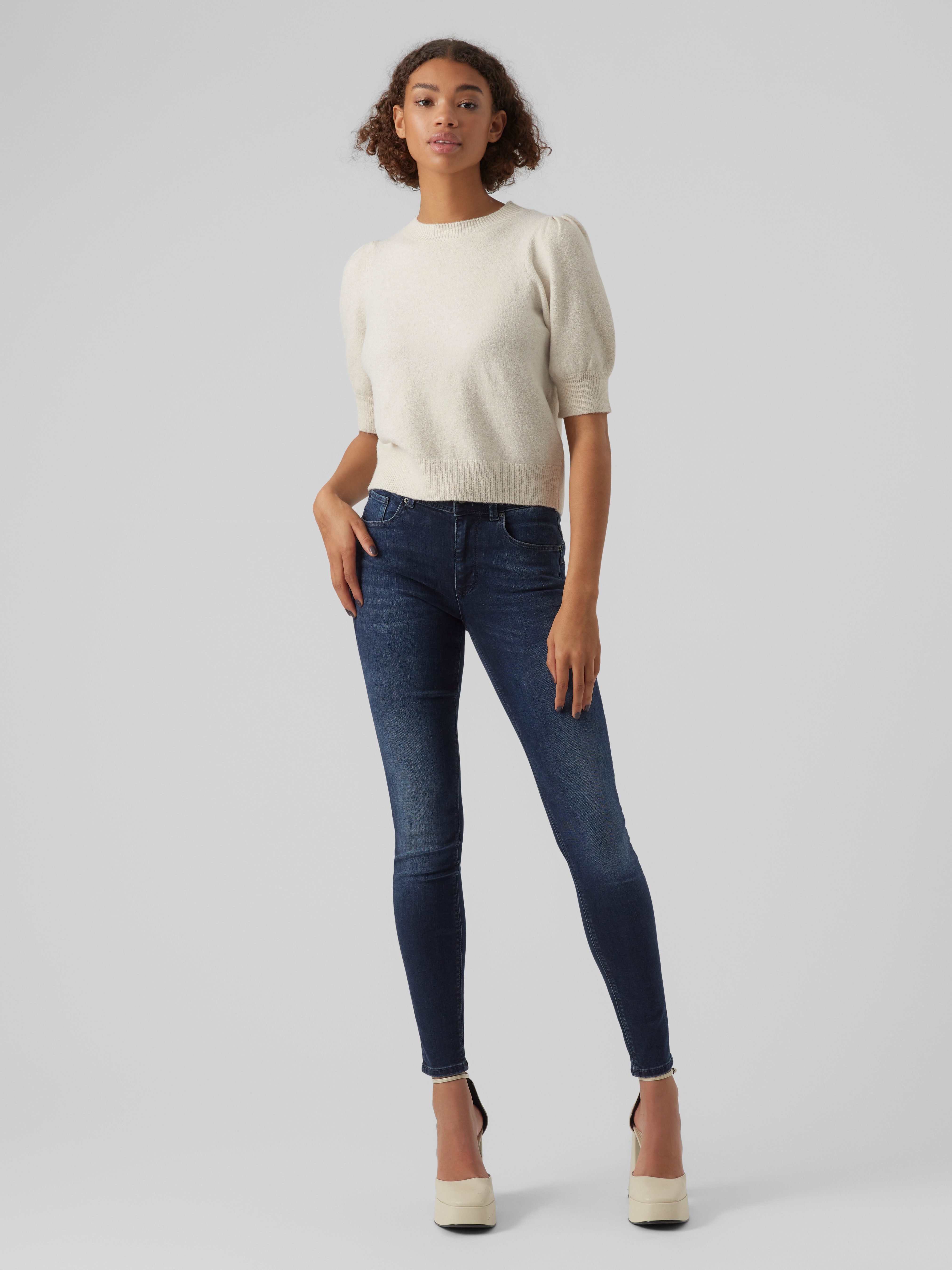 Vero Moda Rundhalspullover VMDOFFY 2/4 O-NECK PULLOVER GA NOOS Materialmix, regular fit