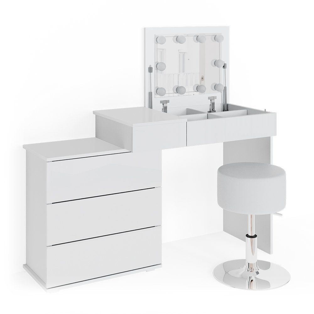 Vicco Schminktisch Lotos, Weiß, 117 cm günstig online kaufen