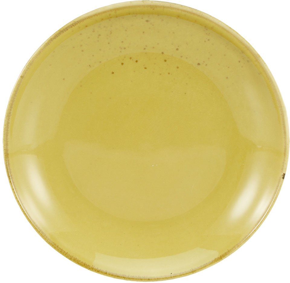 CreaTable Десертная тарелка Essteller NATURE COLLECTION, (6 St), Тарелки Set für 6 Personen, Ø 21 cm, Steinzeug
