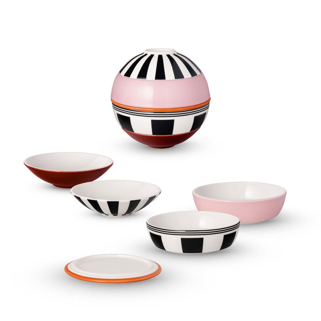 Villeroy & Boch Servier-Set Iconic LaPetiteBoule, Porzellan, (Set, 5-tlg), Premium Porcelain, mikrow.- & spülm.sicher, Made in Germany